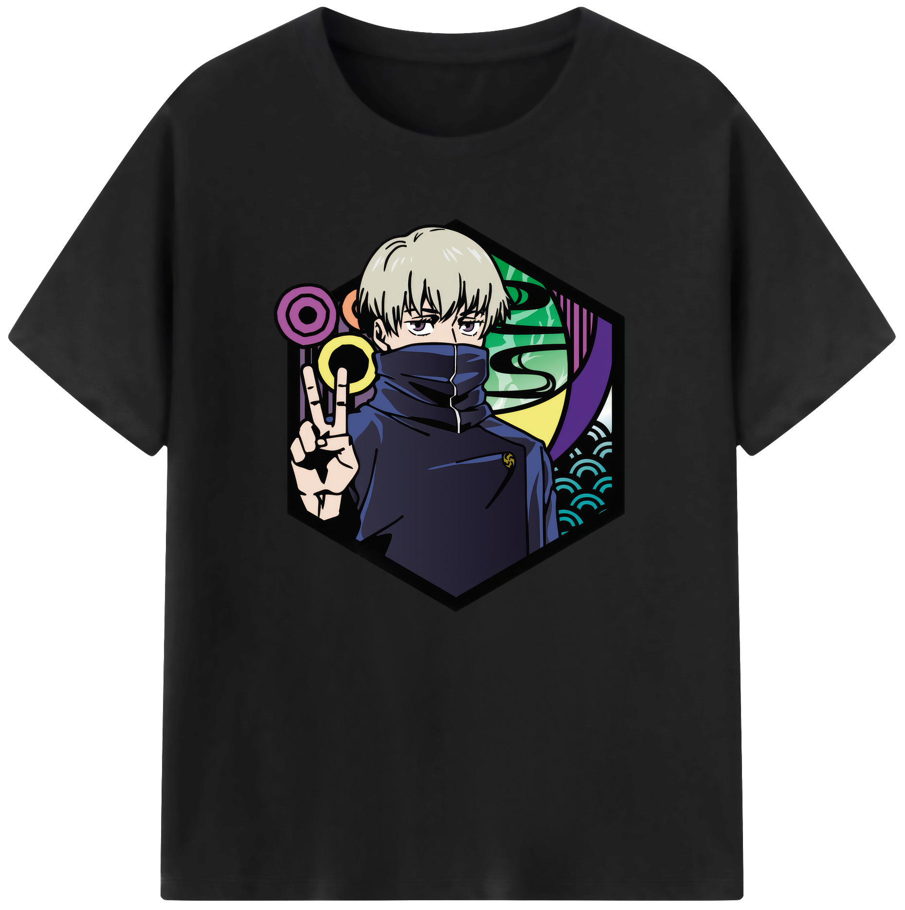 （画像用） 呪術廻戦 Jujutsu Kaisen 綿100％ メンズ半袖Tシャツ｜肌触りやわらか＆通気性