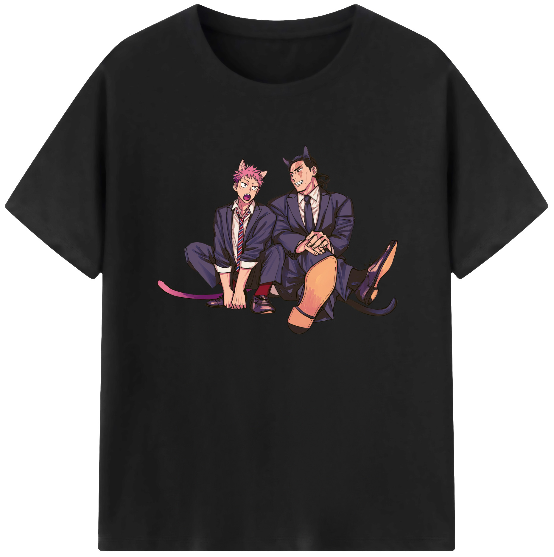 （画像用） 呪術廻戦 Jujutsu Kaisen 綿100％ メンズ半袖Tシャツ｜肌触りやわらか＆通気性