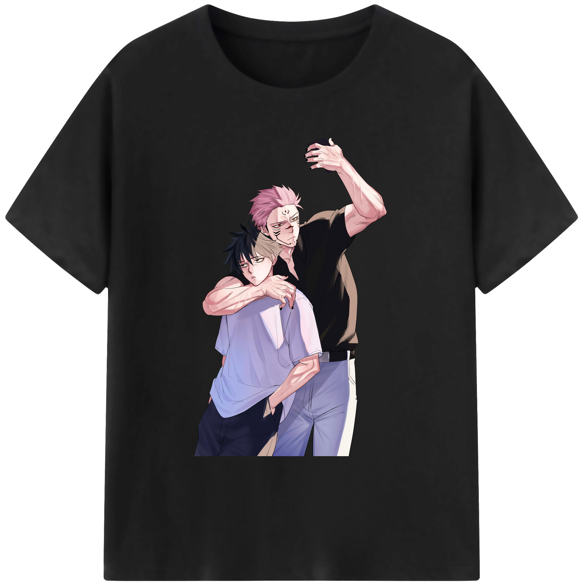 （画像用） 呪術廻戦 Jujutsu Kaisen 綿100％ メンズ半袖Tシャツ｜肌触りやわらか＆通気性