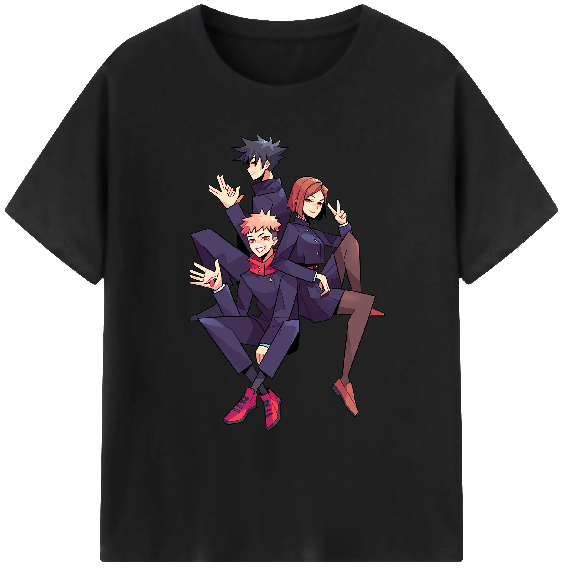 （画像用） 呪術廻戦 Jujutsu Kaisen 綿100％ メンズ半袖Tシャツ｜肌触りやわらか＆通気性