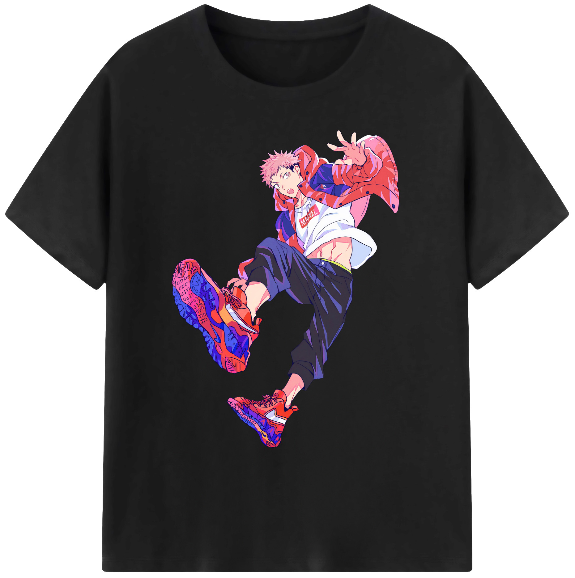 （画像用） 呪術廻戦 Jujutsu Kaisen 綿100％ メンズ半袖Tシャツ｜肌触りやわらか＆通気性