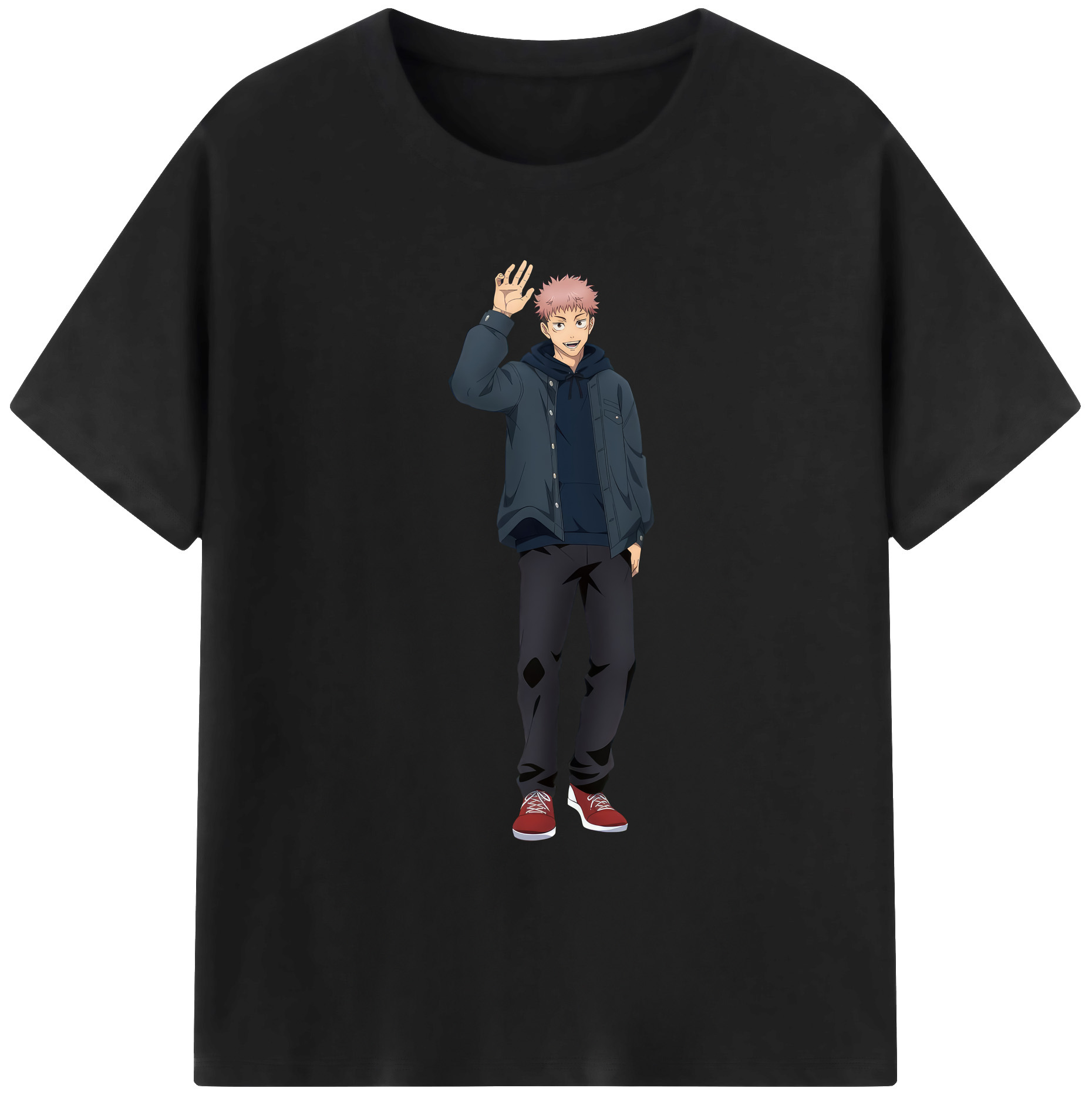 （画像用） 呪術廻戦 Jujutsu Kaisen 綿100％ メンズ半袖Tシャツ｜肌触りやわらか＆通気性