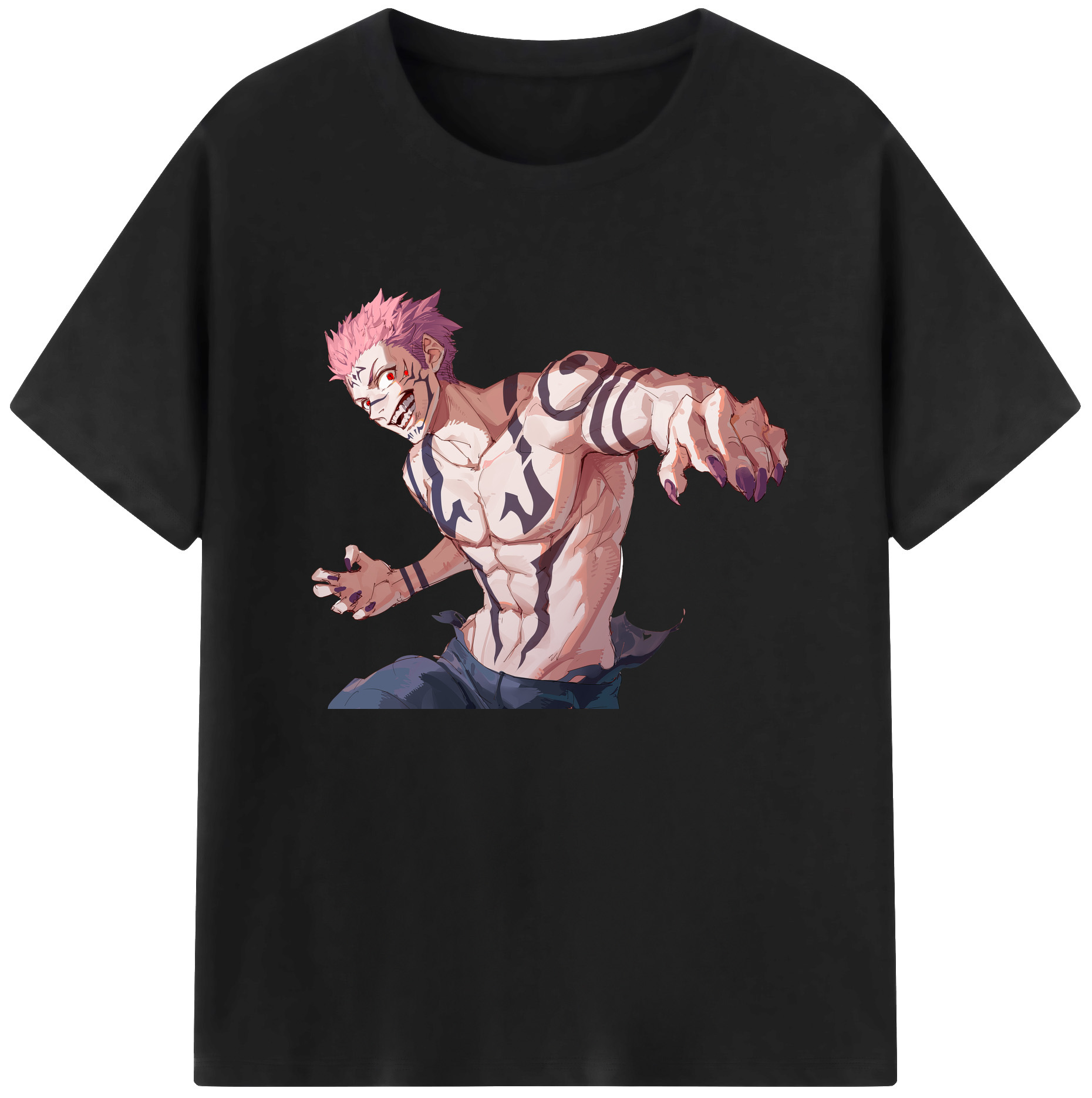 （画像用） 呪術廻戦 Jujutsu Kaisen 綿100％ メンズ半袖Tシャツ｜肌触りやわらか＆通気性