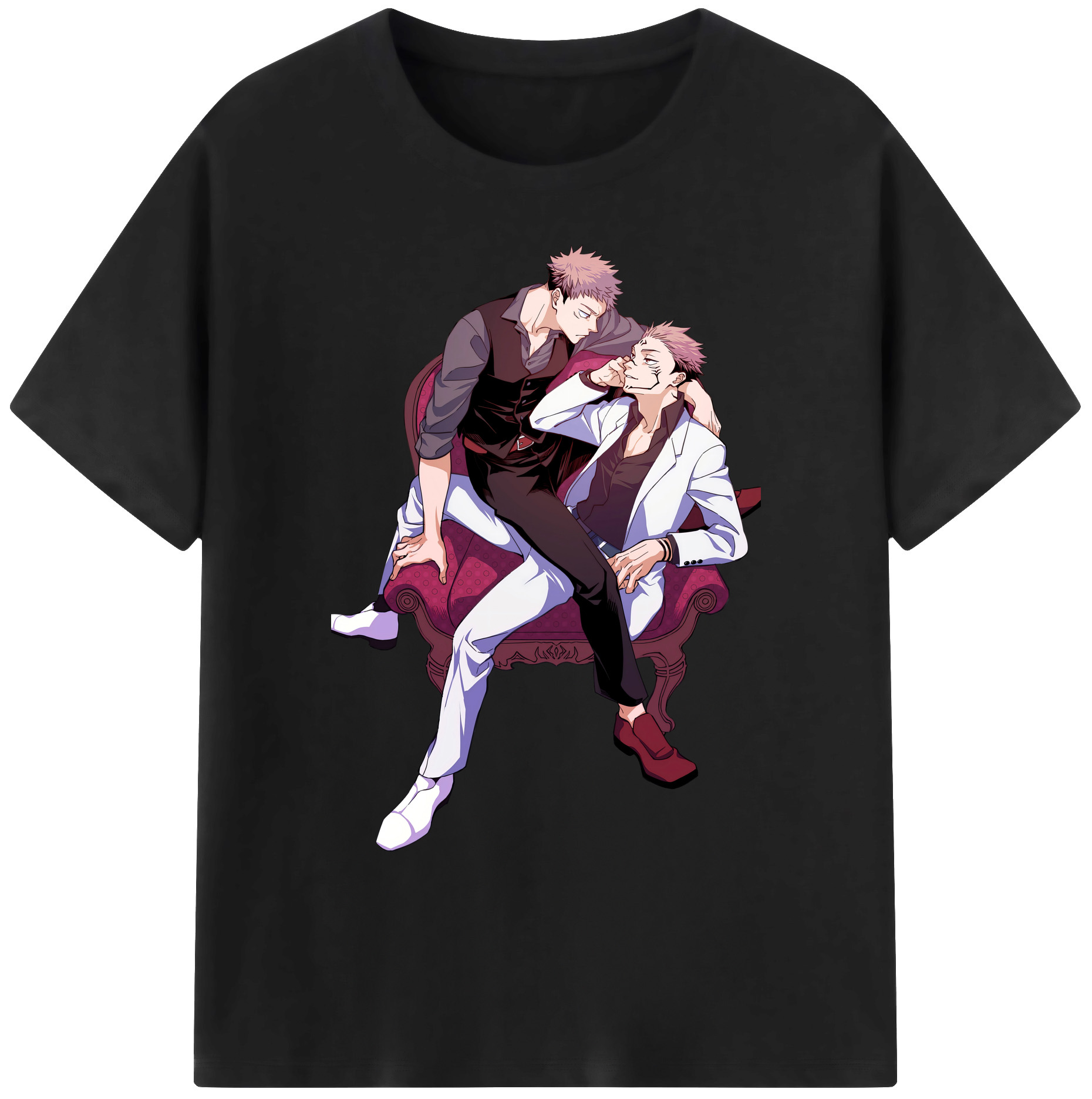 （画像用） 呪術廻戦 Jujutsu Kaisen 綿100％ メンズ半袖Tシャツ｜肌触りやわらか＆通気性