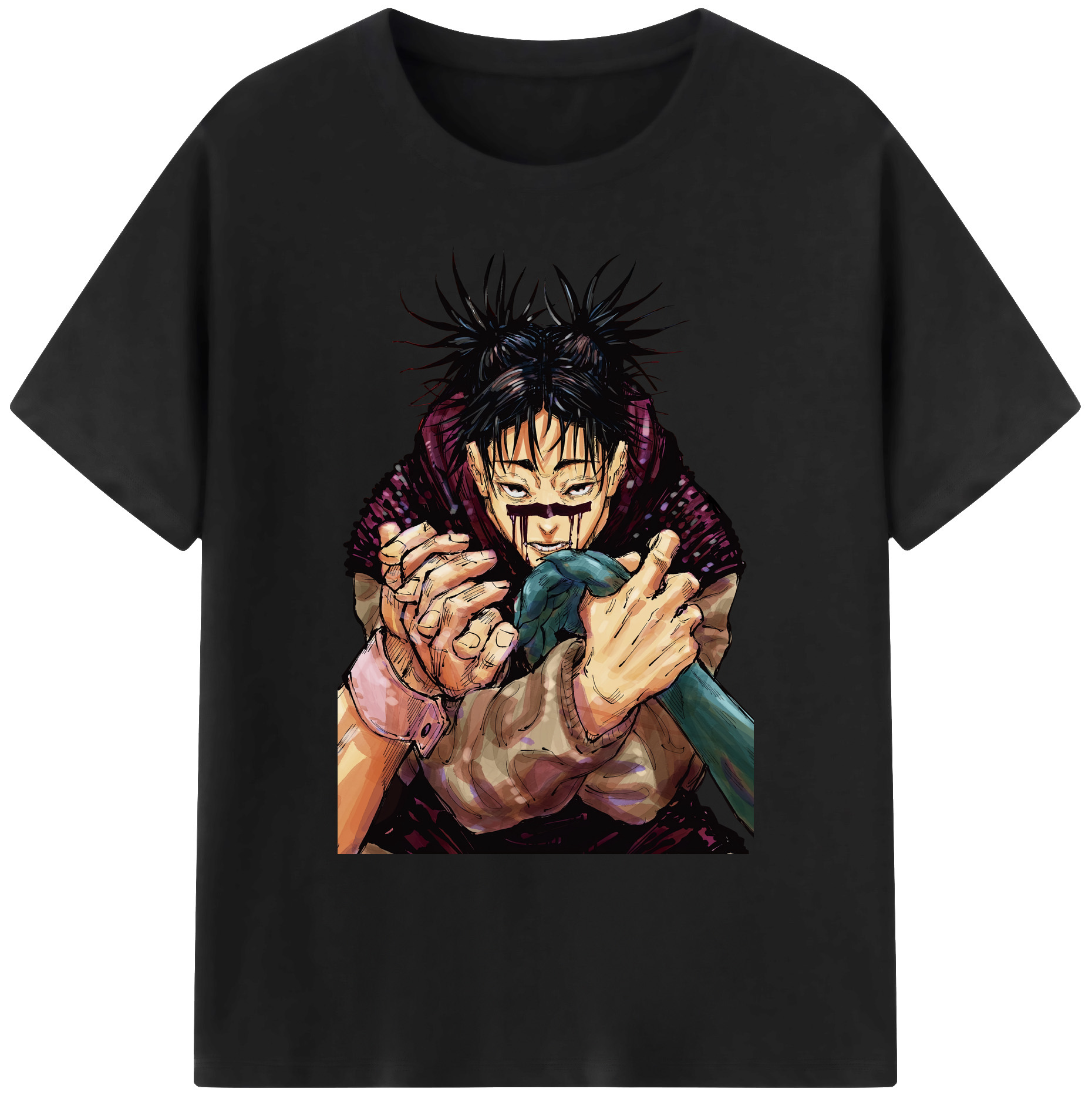 （画像用） 呪術廻戦 Jujutsu Kaisen 綿100％ メンズ半袖Tシャツ｜肌触りやわらか＆通気性