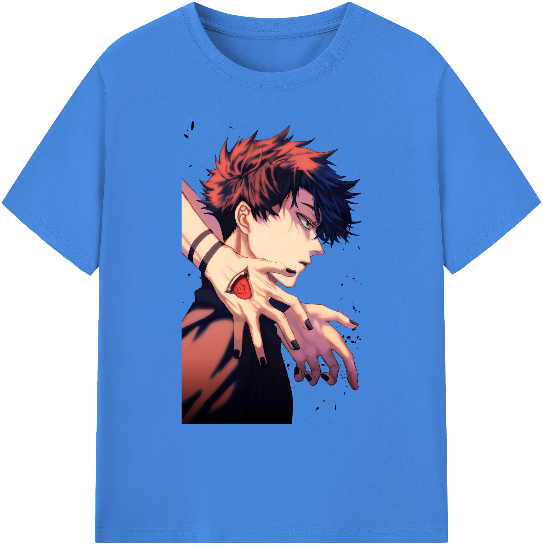 （画像用） 呪術廻戦 Jujutsu Kaisen 綿100％ メンズ半袖Tシャツ｜肌触りやわらか＆通気性