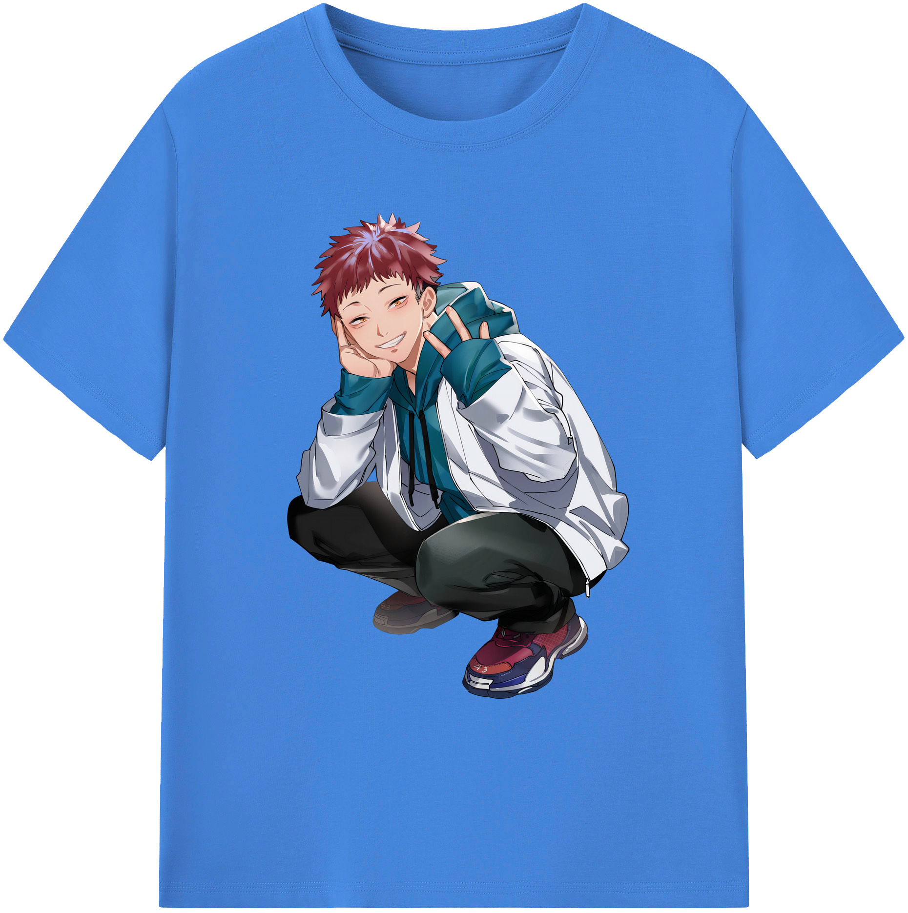 （画像用） 呪術廻戦 Jujutsu Kaisen 綿100％ メンズ半袖Tシャツ｜肌触りやわらか＆通気性