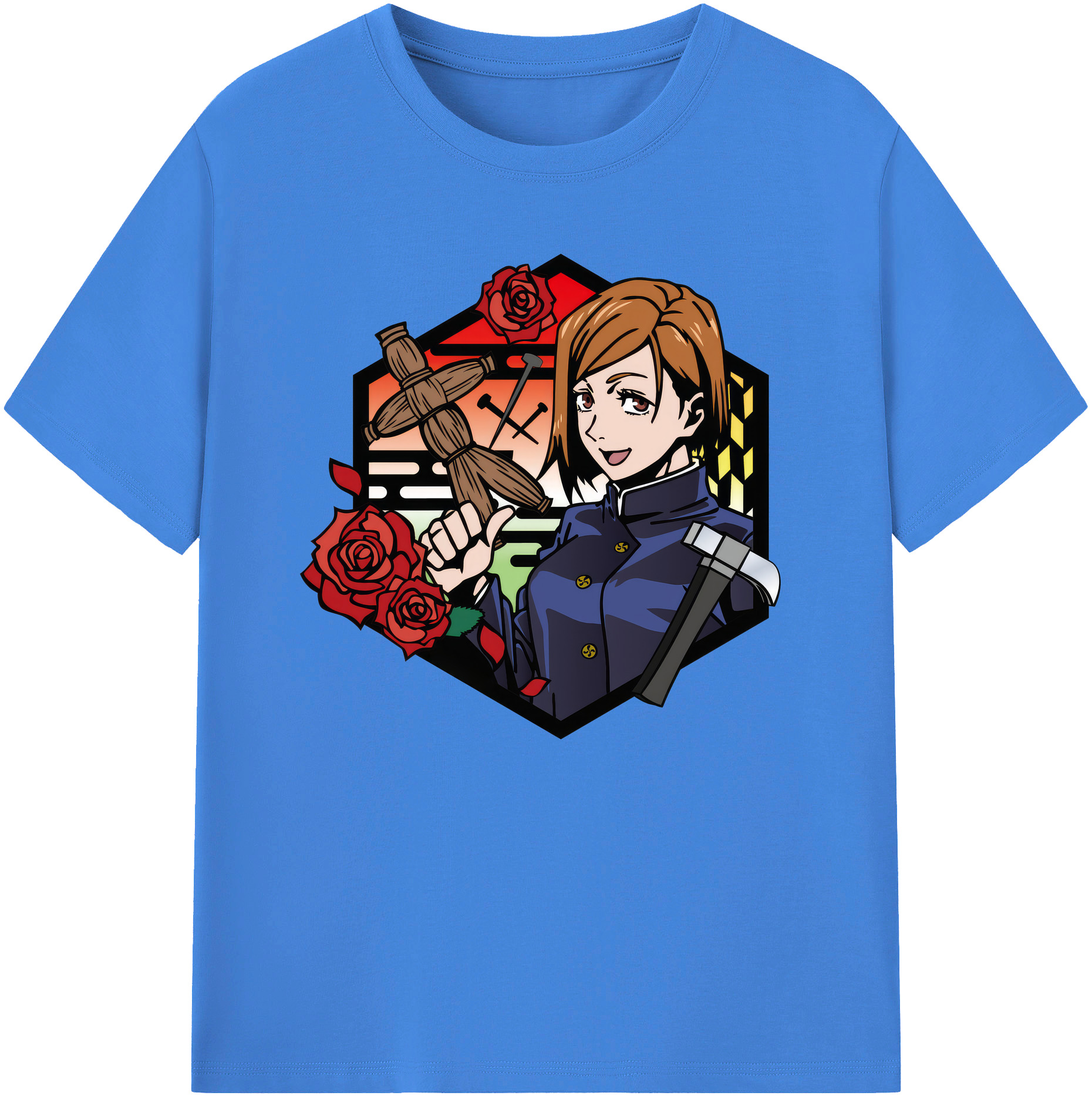（画像用） 呪術廻戦 Jujutsu Kaisen 綿100％ メンズ半袖Tシャツ｜肌触りやわらか＆通気性