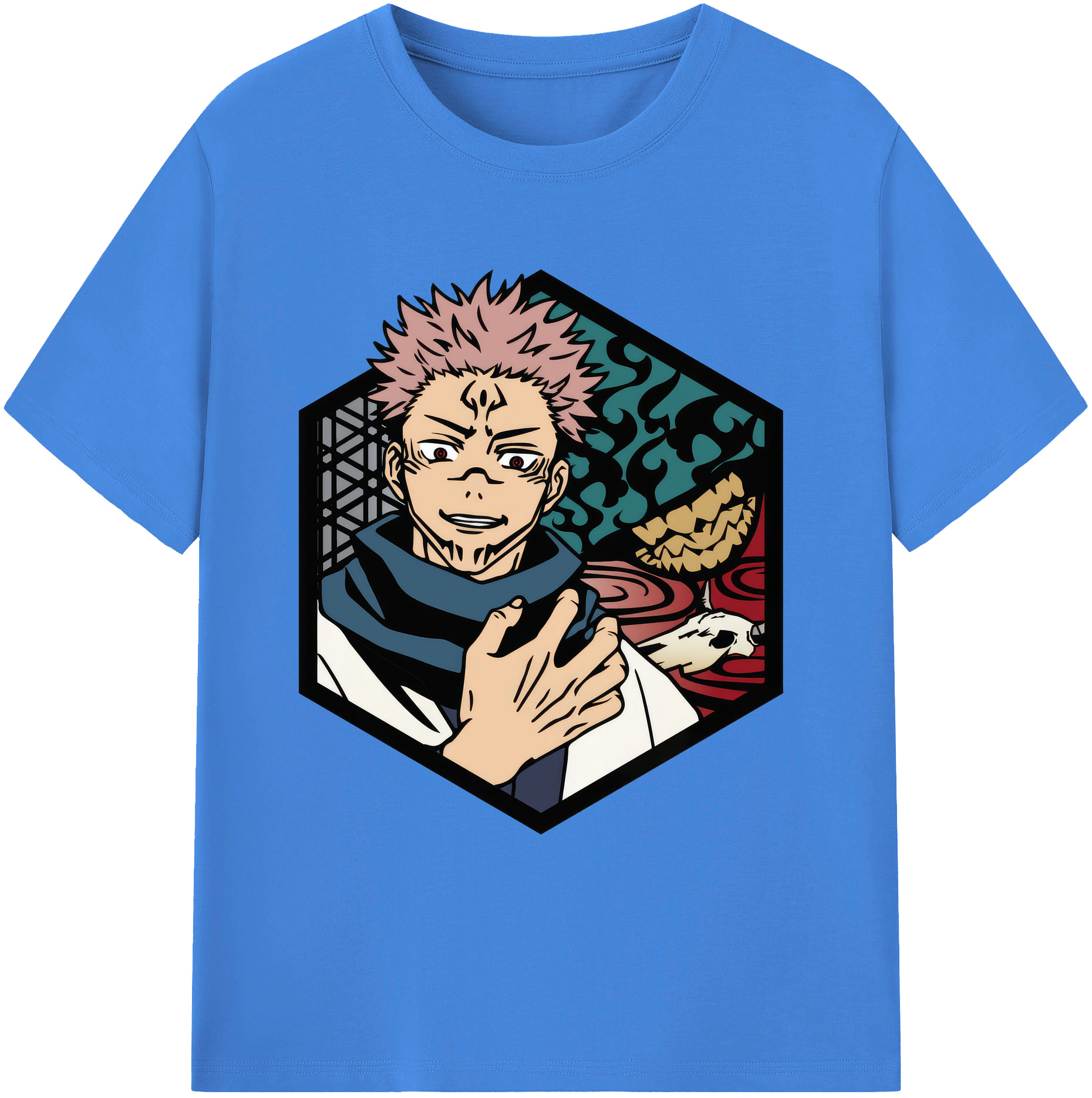 （画像用） 呪術廻戦 Jujutsu Kaisen 綿100％ メンズ半袖Tシャツ｜肌触りやわらか＆通気性
