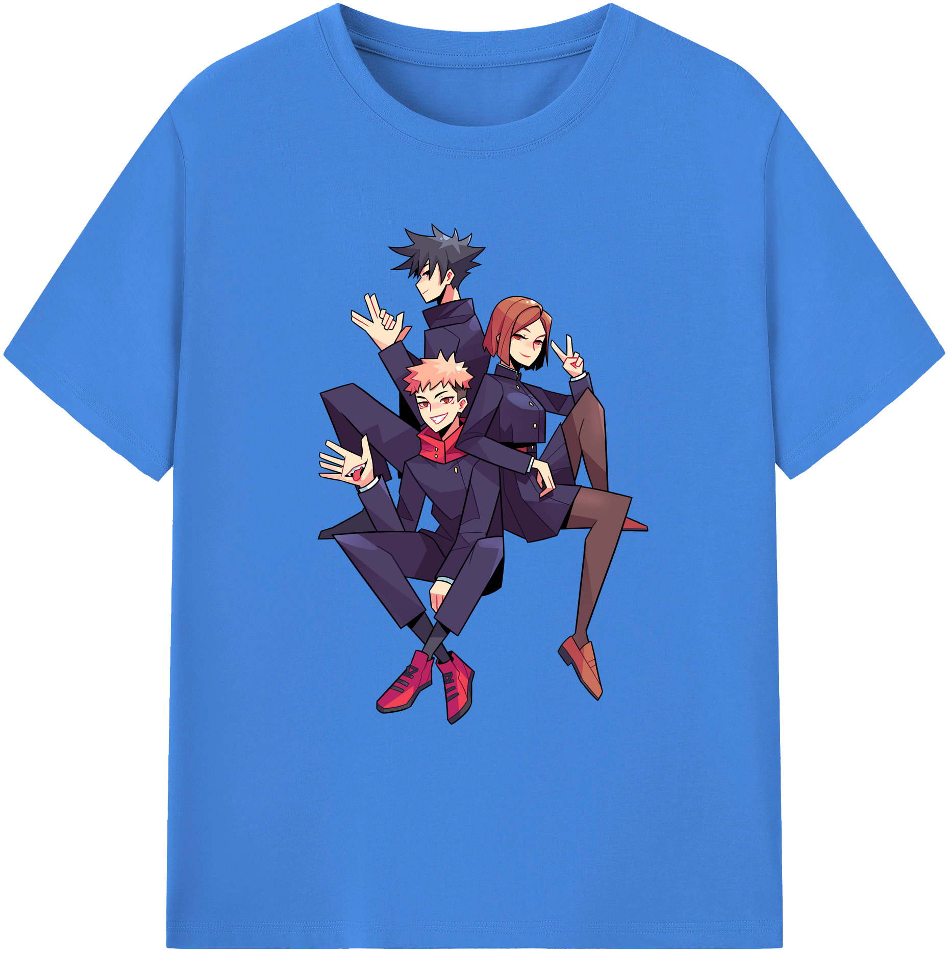 （画像用） 呪術廻戦 Jujutsu Kaisen 綿100％ メンズ半袖Tシャツ｜肌触りやわらか＆通気性