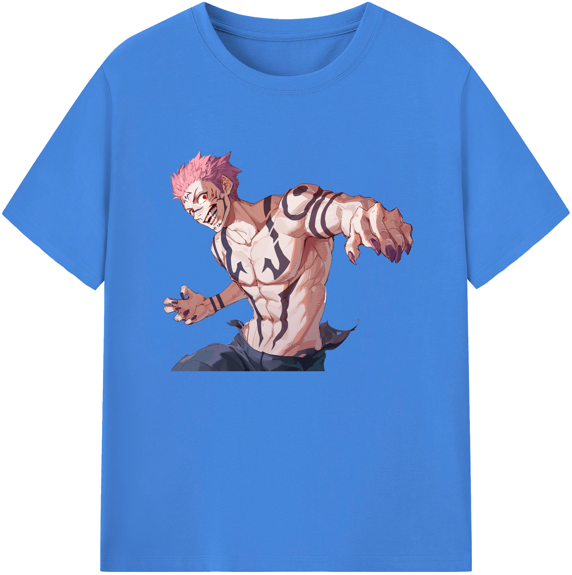 （画像用） 呪術廻戦 Jujutsu Kaisen 綿100％ メンズ半袖Tシャツ｜肌触りやわらか＆通気性