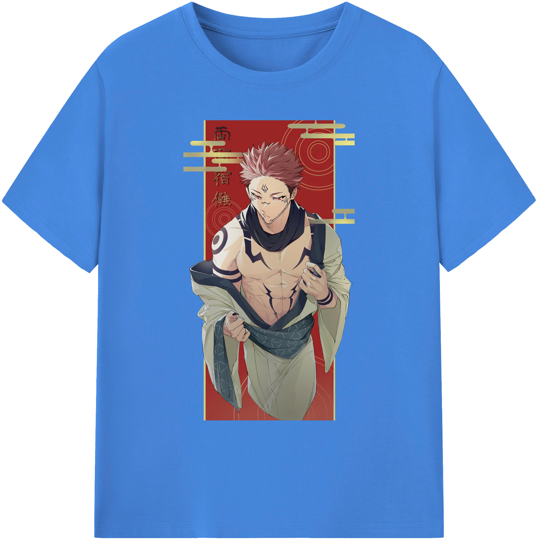 （画像用） 呪術廻戦 Jujutsu Kaisen 綿100％ メンズ半袖Tシャツ｜肌触りやわらか＆通気性