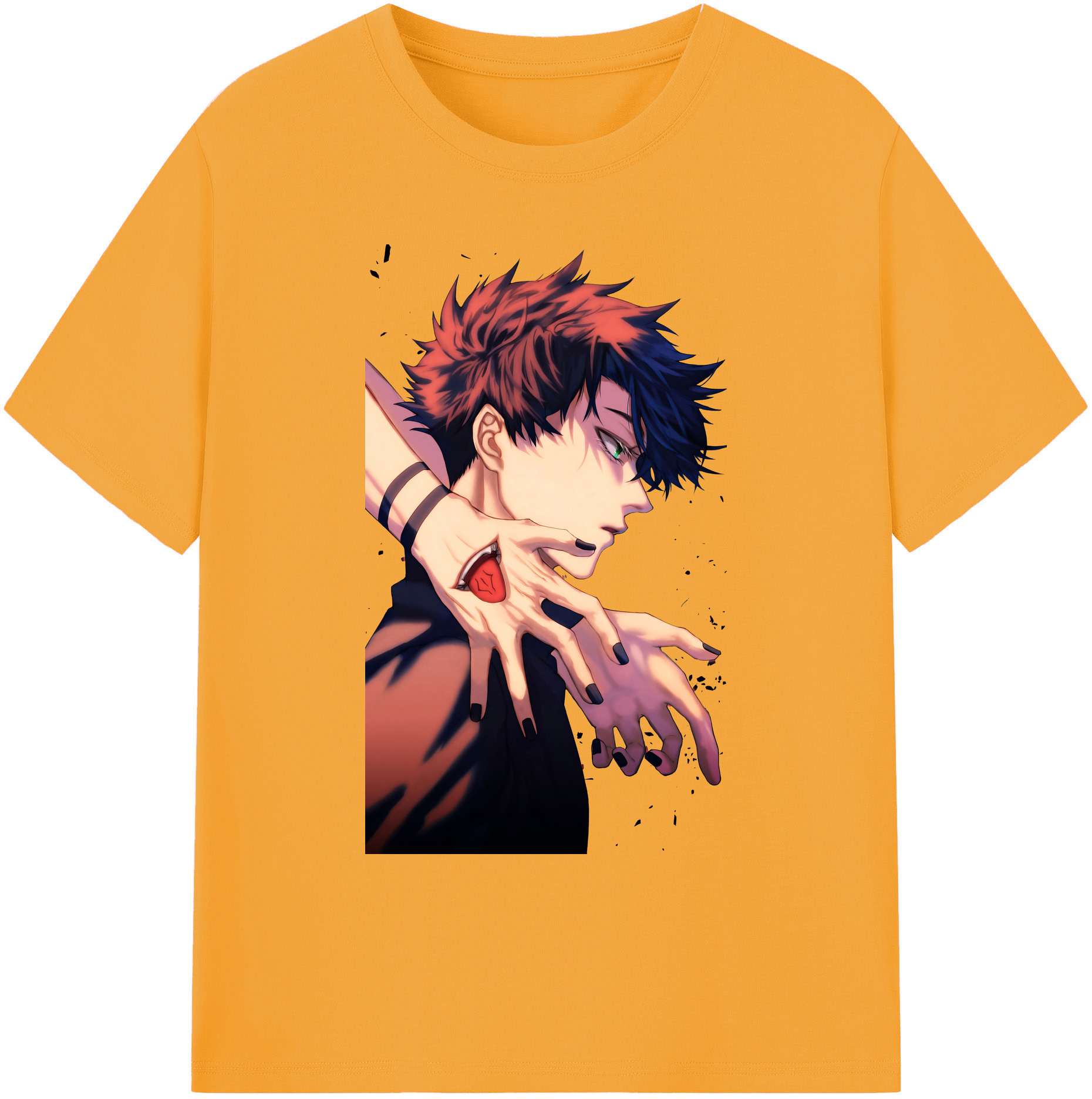 （画像用） 呪術廻戦 Jujutsu Kaisen 綿100％ メンズ半袖Tシャツ｜肌触りやわらか＆通気性