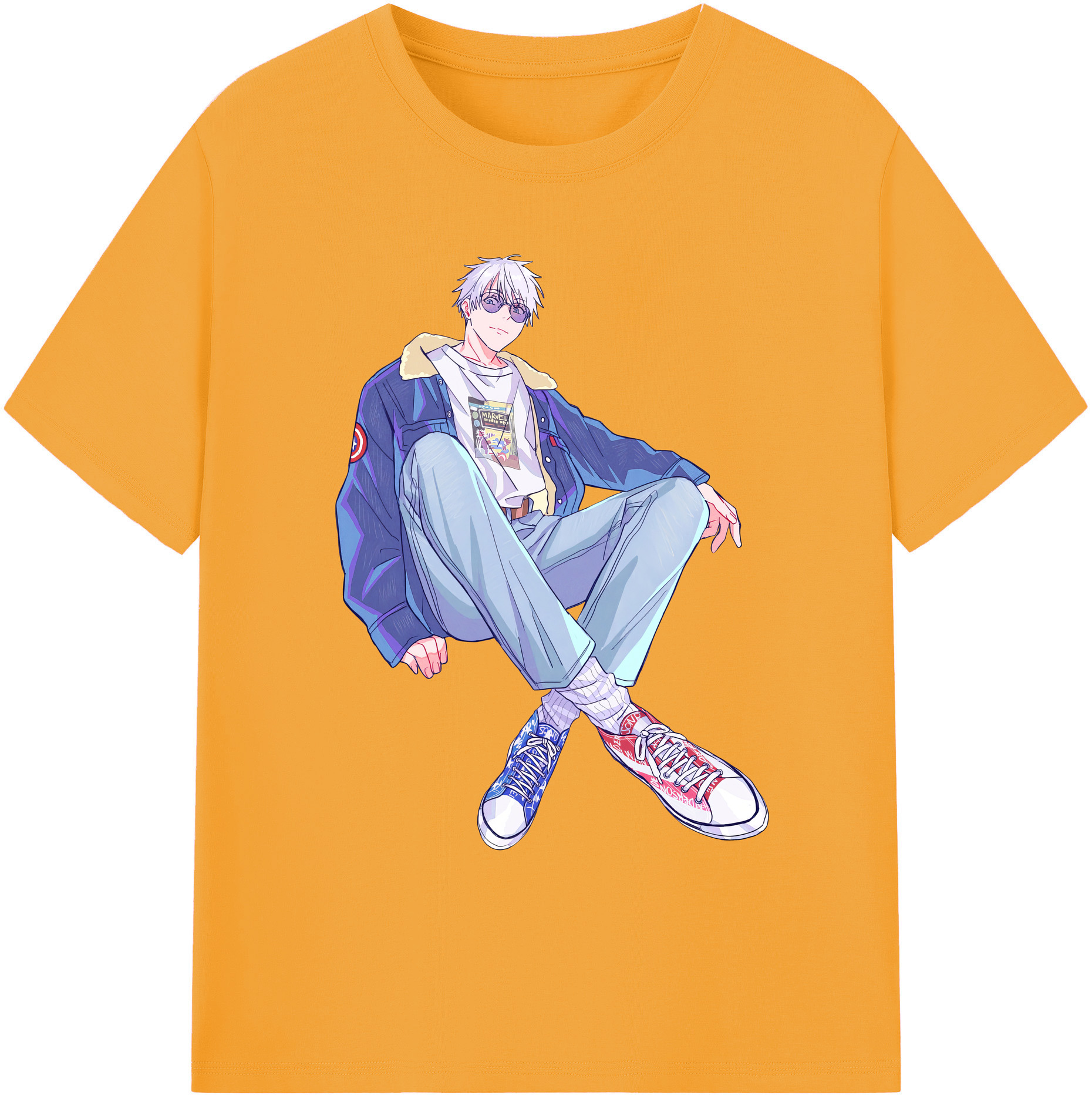 （画像用） 呪術廻戦 Jujutsu Kaisen 綿100％ メンズ半袖Tシャツ｜肌触りやわらか＆通気性