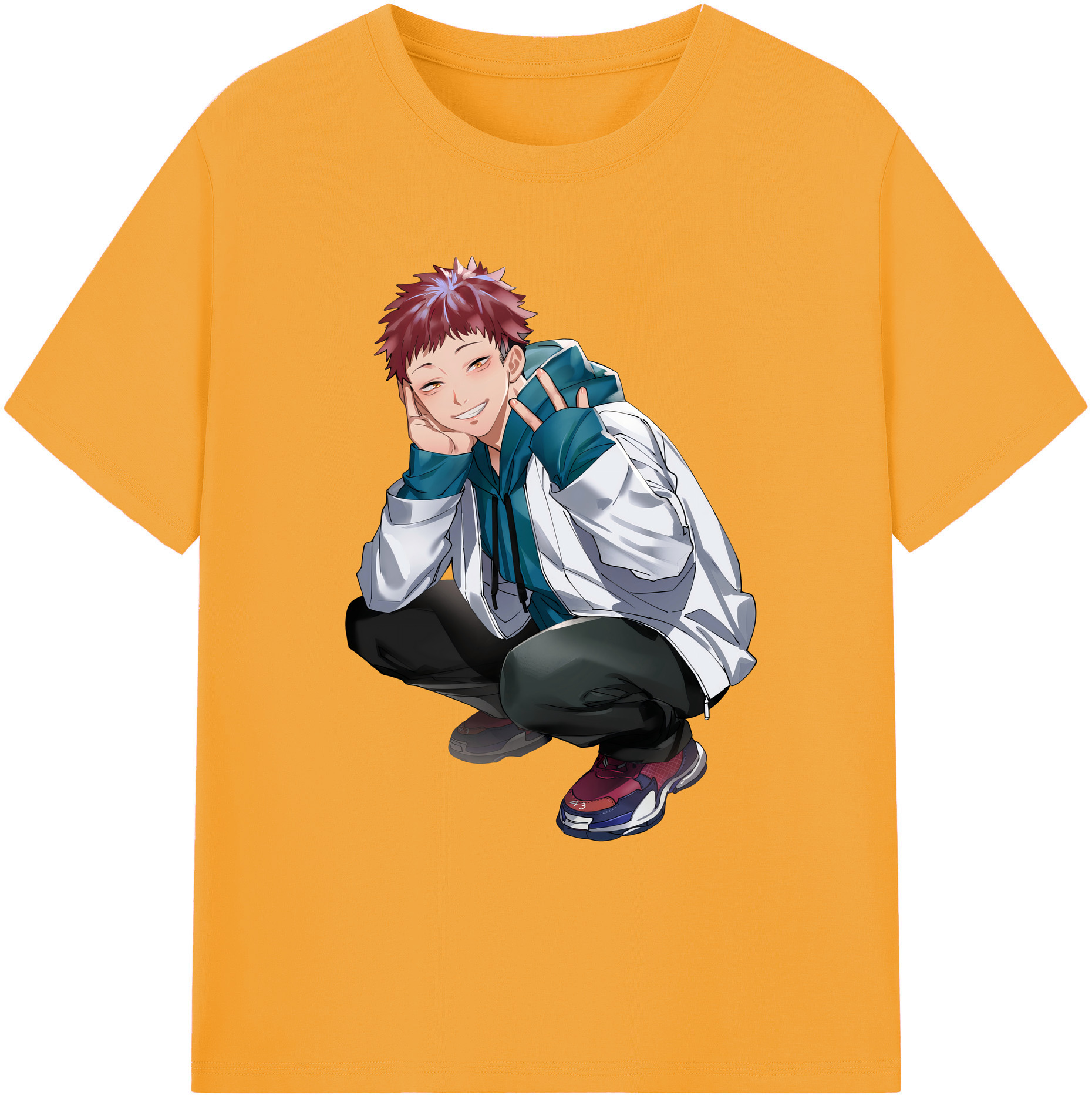 （画像用） 呪術廻戦 Jujutsu Kaisen 綿100％ メンズ半袖Tシャツ｜肌触りやわらか＆通気性