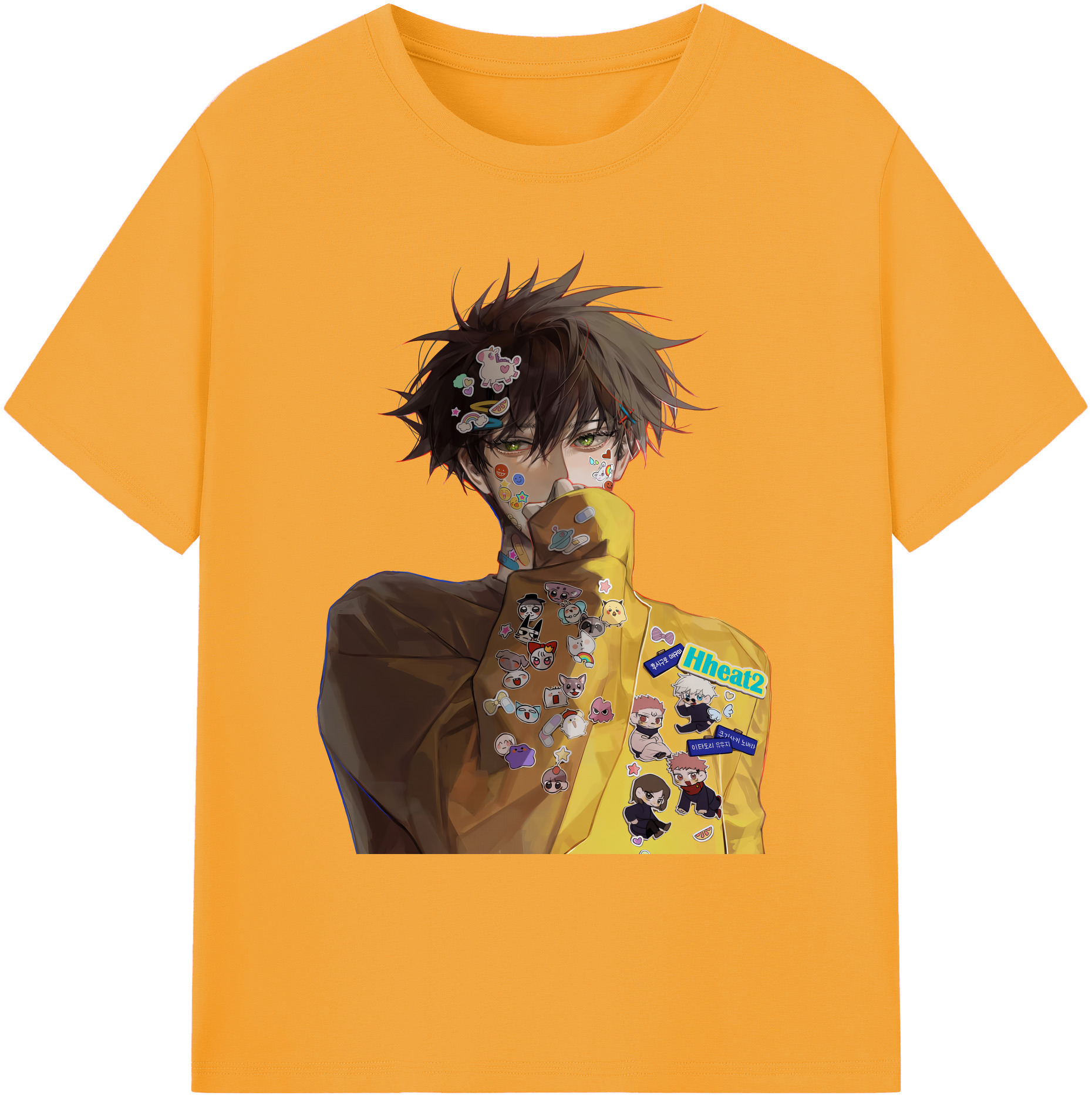 （画像用） 呪術廻戦 Jujutsu Kaisen 綿100％ メンズ半袖Tシャツ｜肌触りやわらか＆通気性