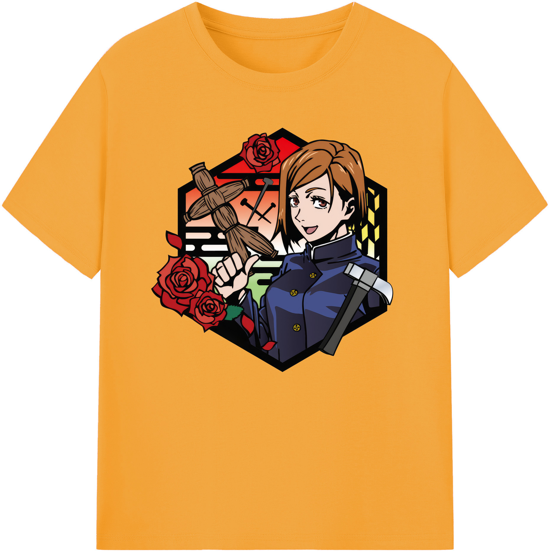 （画像用） 呪術廻戦 Jujutsu Kaisen 綿100％ メンズ半袖Tシャツ｜肌触りやわらか＆通気性