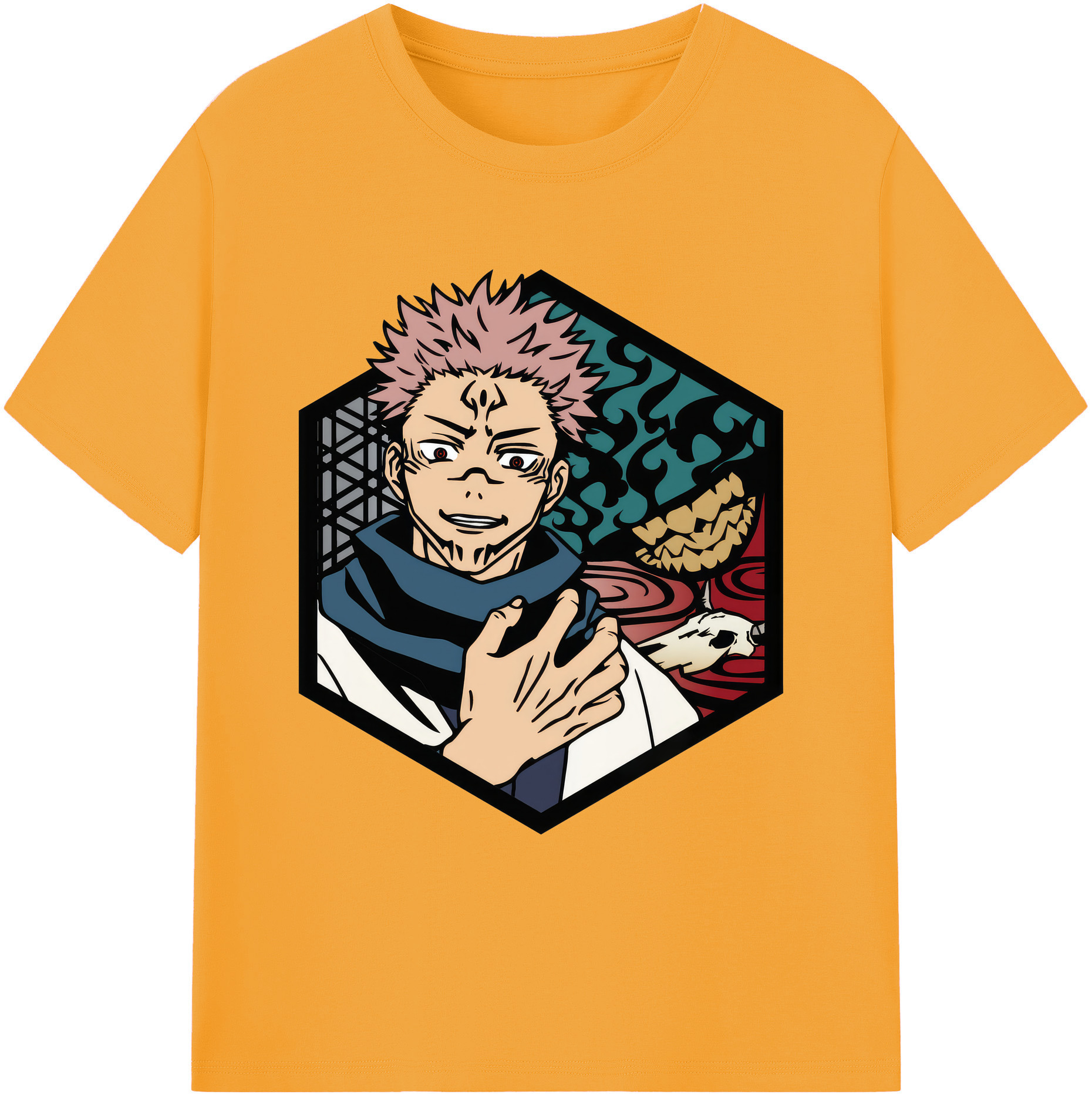 （画像用） 呪術廻戦 Jujutsu Kaisen 綿100％ メンズ半袖Tシャツ｜肌触りやわらか＆通気性