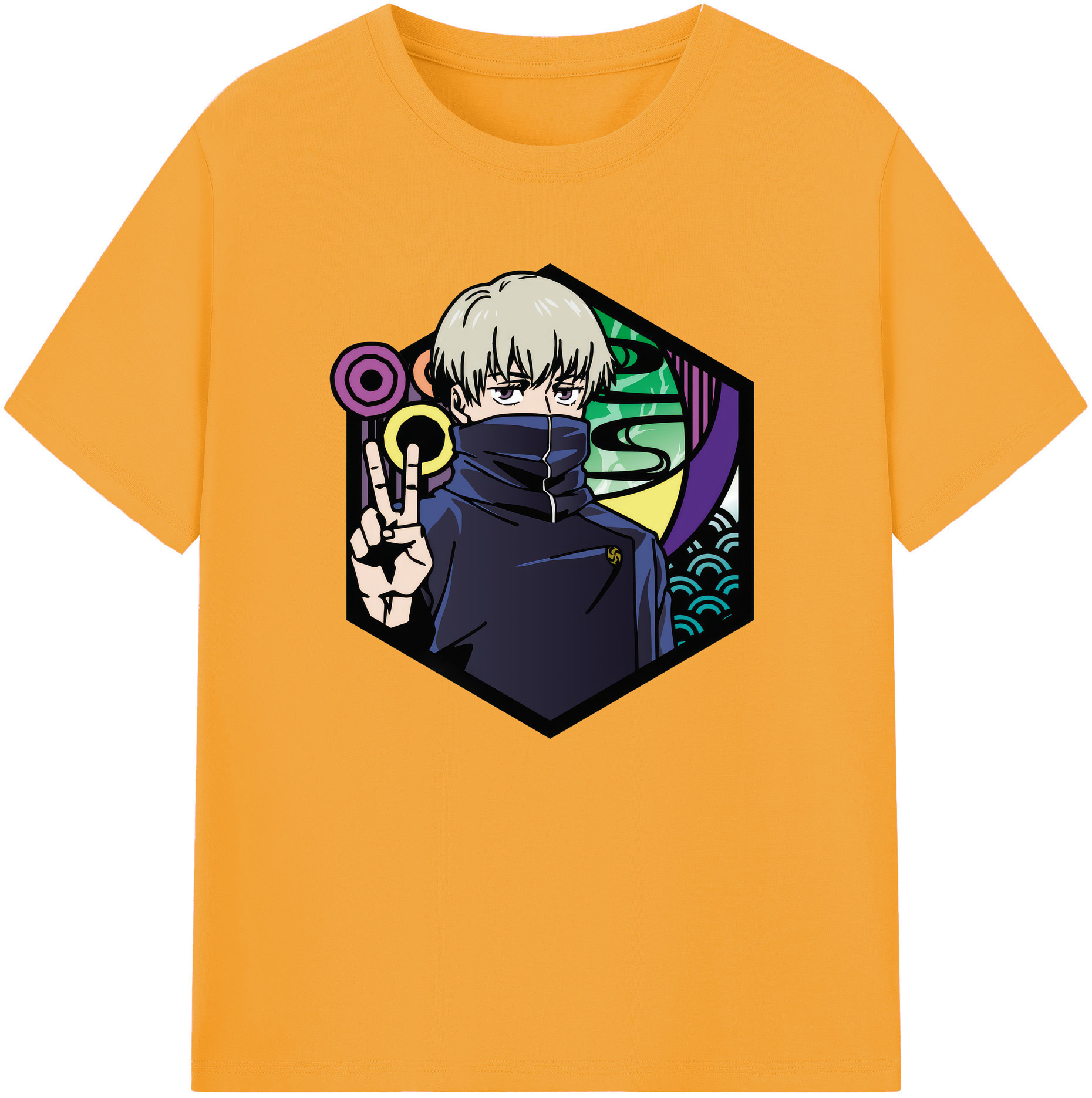 （画像用） 呪術廻戦 Jujutsu Kaisen 綿100％ メンズ半袖Tシャツ｜肌触りやわらか＆通気性