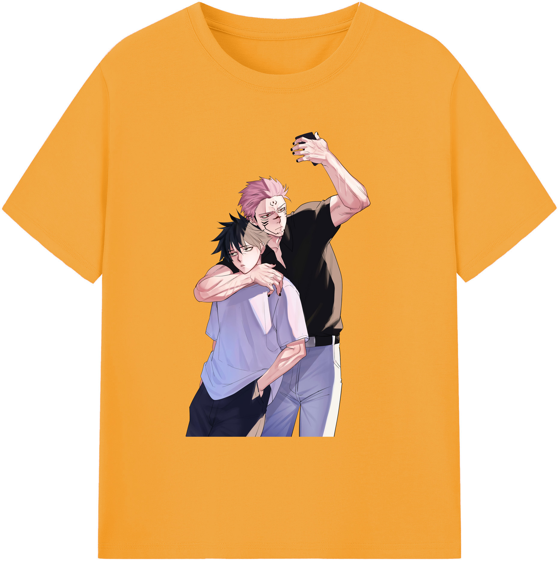 （画像用） 呪術廻戦 Jujutsu Kaisen 綿100％ メンズ半袖Tシャツ｜肌触りやわらか＆通気性