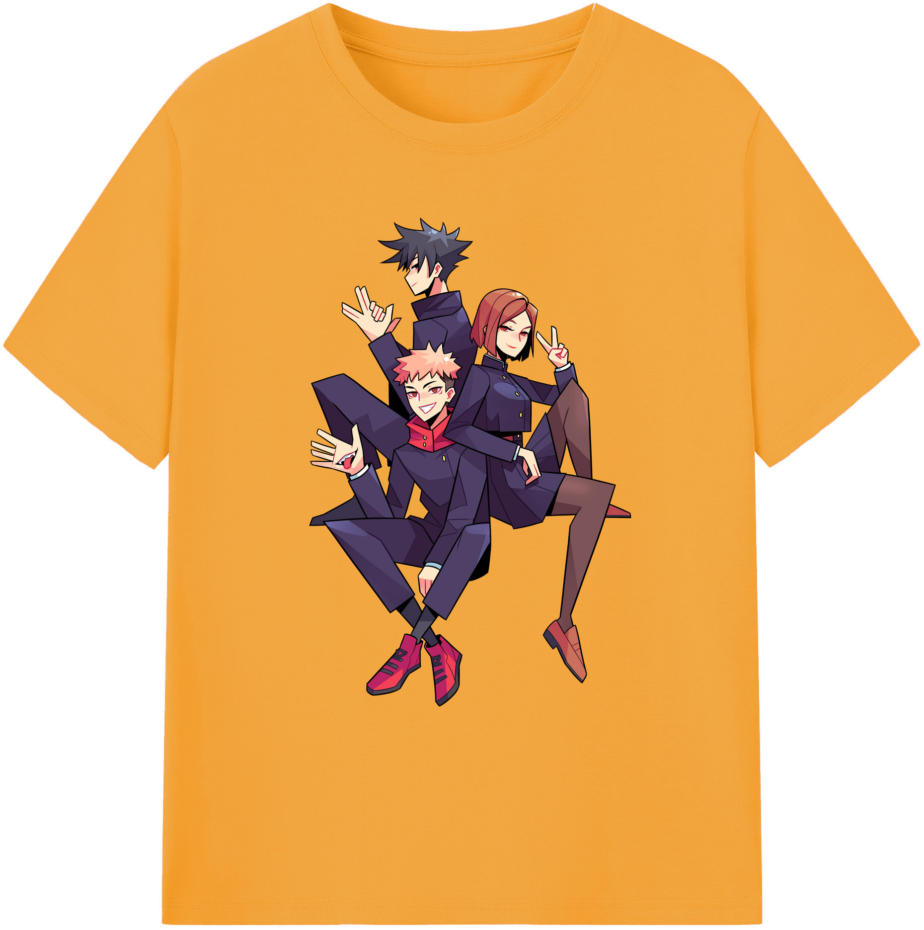 （画像用） 呪術廻戦 Jujutsu Kaisen 綿100％ メンズ半袖Tシャツ｜肌触りやわらか＆通気性
