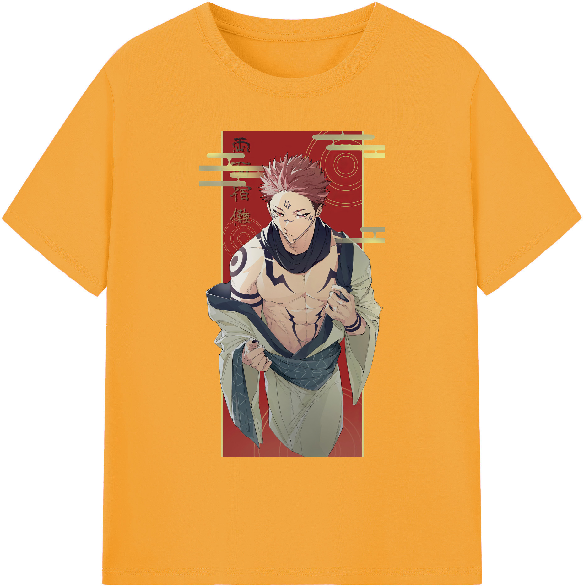 （画像用） 呪術廻戦 Jujutsu Kaisen 綿100％ メンズ半袖Tシャツ｜肌触りやわらか＆通気性