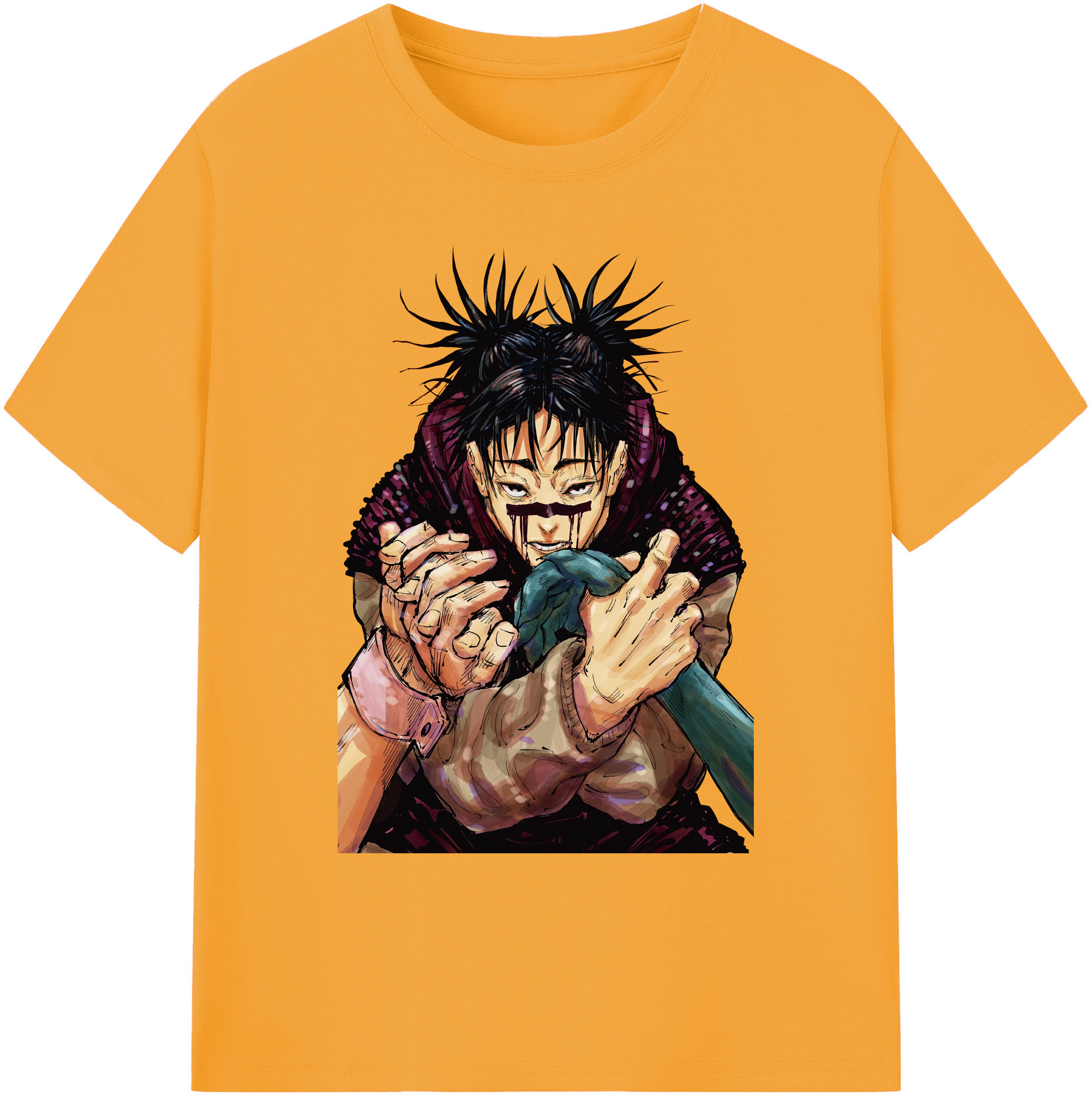 （画像用） 呪術廻戦 Jujutsu Kaisen 綿100％ メンズ半袖Tシャツ｜肌触りやわらか＆通気性