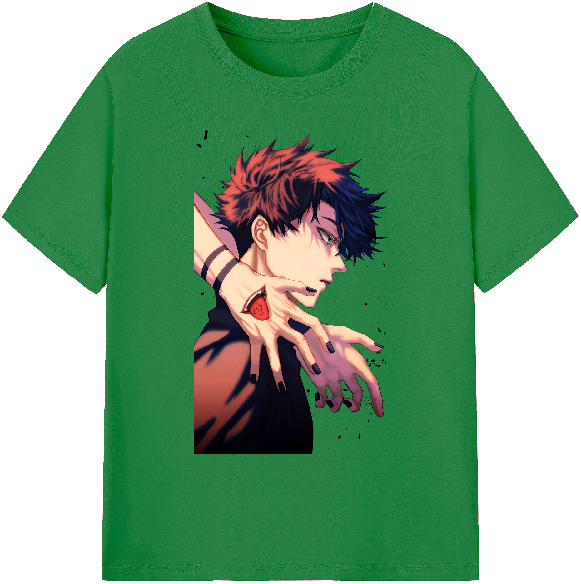 （画像用） 呪術廻戦 Jujutsu Kaisen 綿100％ メンズ半袖Tシャツ｜肌触りやわらか＆通気性