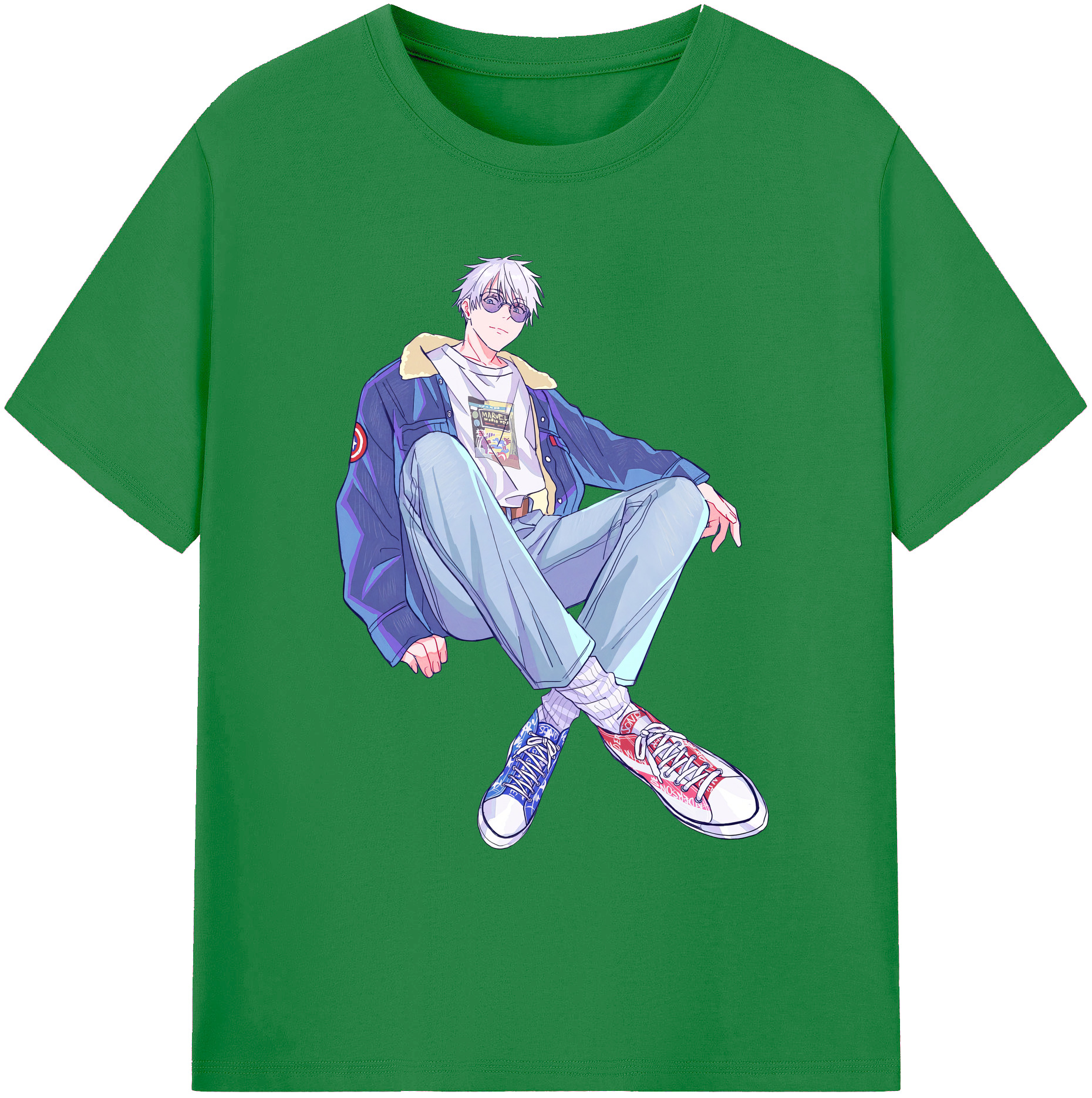 （画像用） 呪術廻戦 Jujutsu Kaisen 綿100％ メンズ半袖Tシャツ｜肌触りやわらか＆通気性