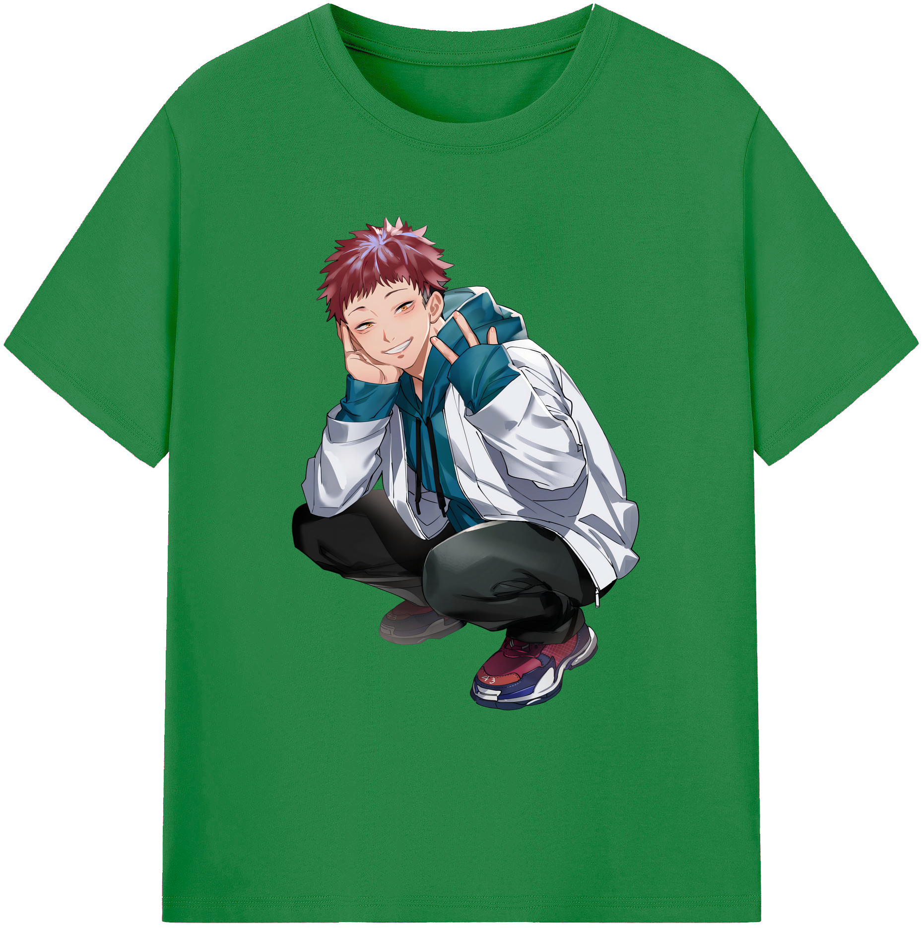 （画像用） 呪術廻戦 Jujutsu Kaisen 綿100％ メンズ半袖Tシャツ｜肌触りやわらか＆通気性