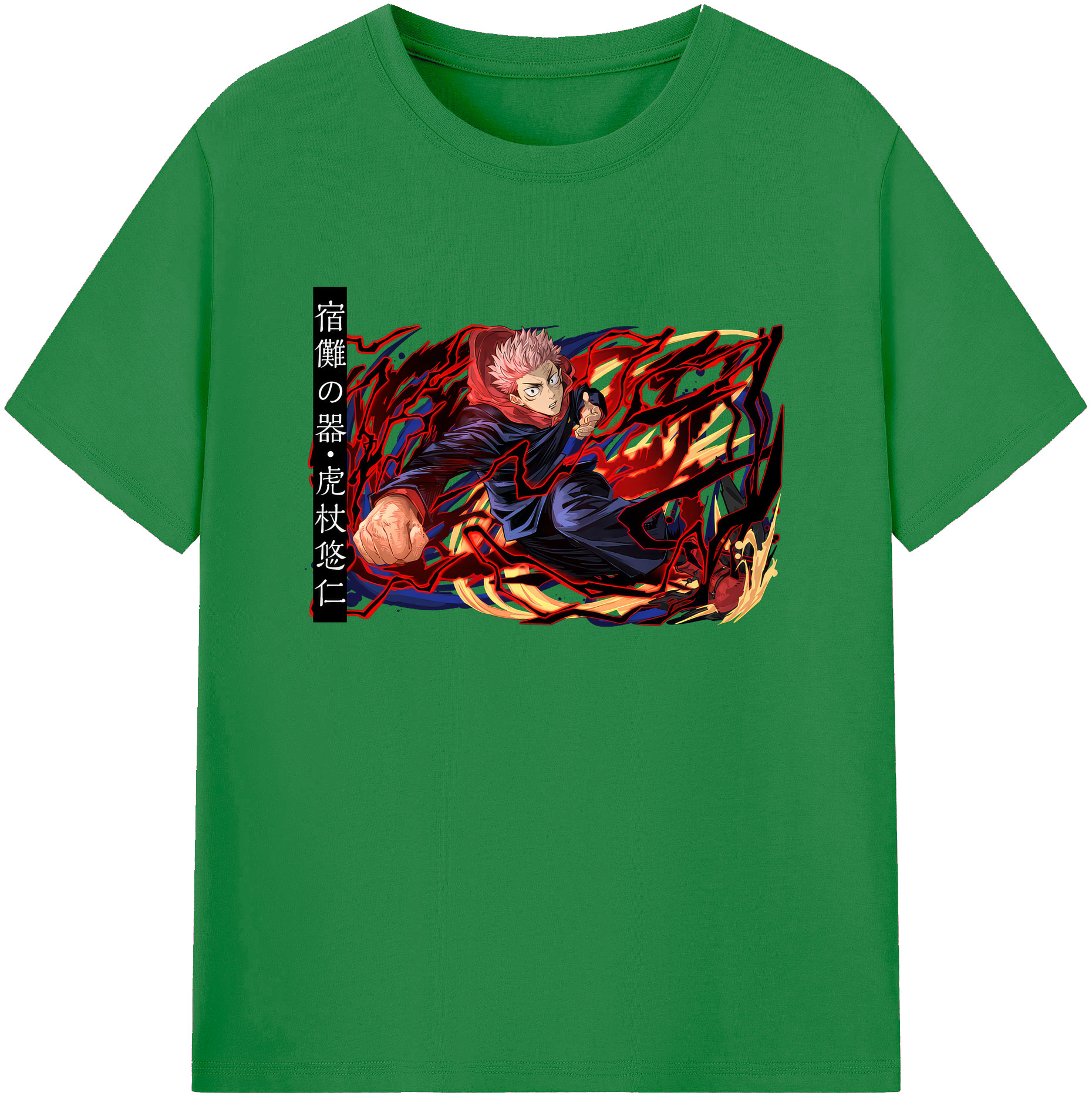 （画像用） 呪術廻戦 Jujutsu Kaisen 綿100％ メンズ半袖Tシャツ｜肌触りやわらか＆通気性