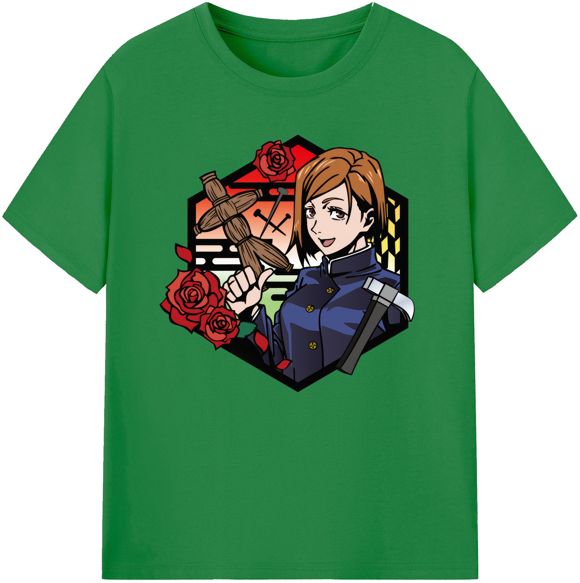 （画像用） 呪術廻戦 Jujutsu Kaisen 綿100％ メンズ半袖Tシャツ｜肌触りやわらか＆通気性