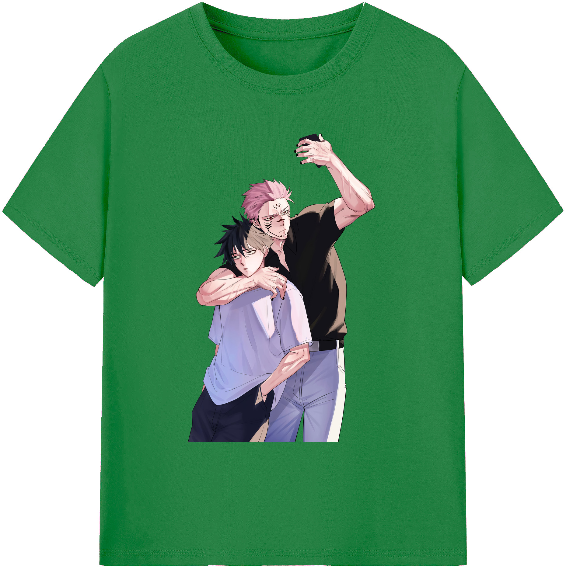 （画像用） 呪術廻戦 Jujutsu Kaisen 綿100％ メンズ半袖Tシャツ｜肌触りやわらか＆通気性