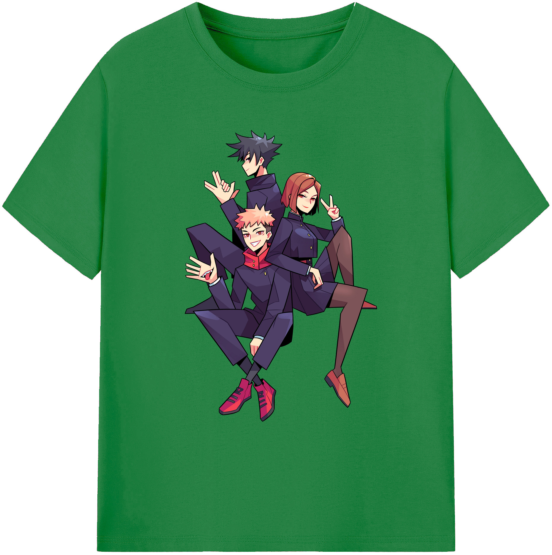 （画像用） 呪術廻戦 Jujutsu Kaisen 綿100％ メンズ半袖Tシャツ｜肌触りやわらか＆通気性