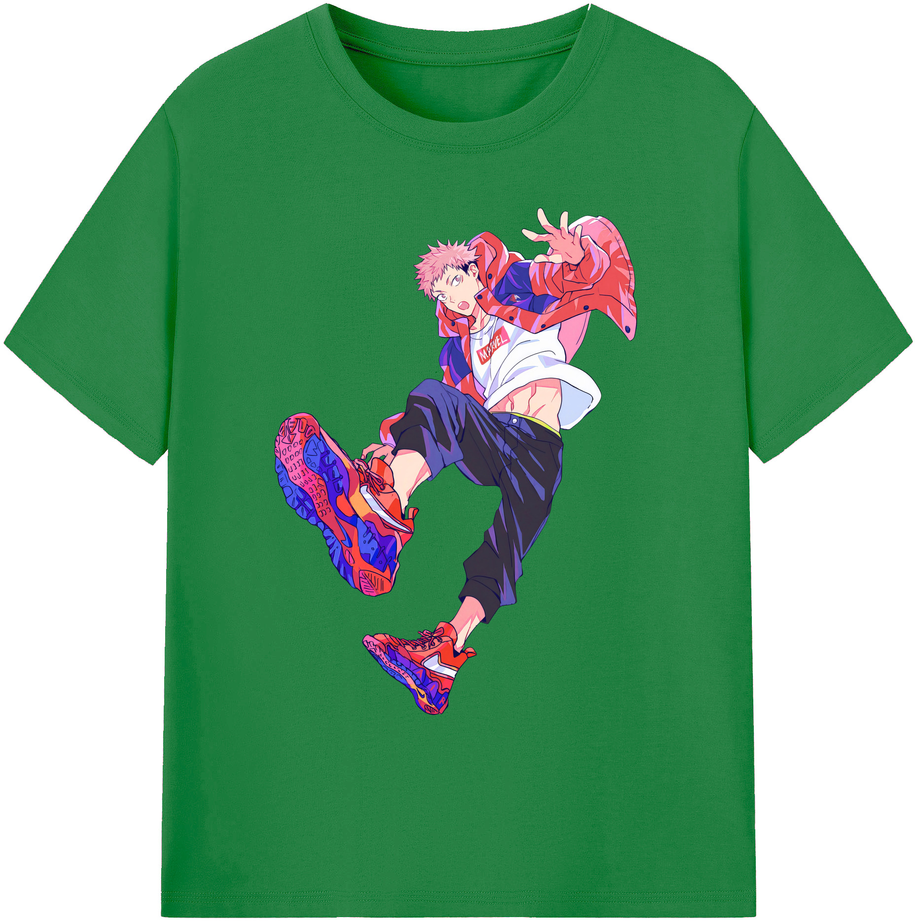 （画像用） 呪術廻戦 Jujutsu Kaisen 綿100％ メンズ半袖Tシャツ｜肌触りやわらか＆通気性