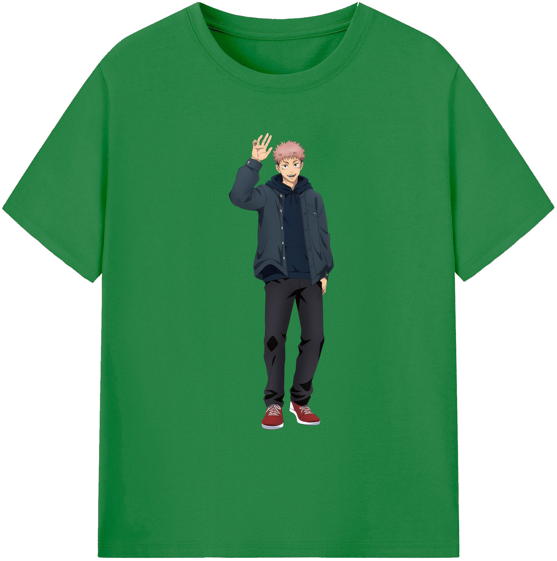 （画像用） 呪術廻戦 Jujutsu Kaisen 綿100％ メンズ半袖Tシャツ｜肌触りやわらか＆通気性