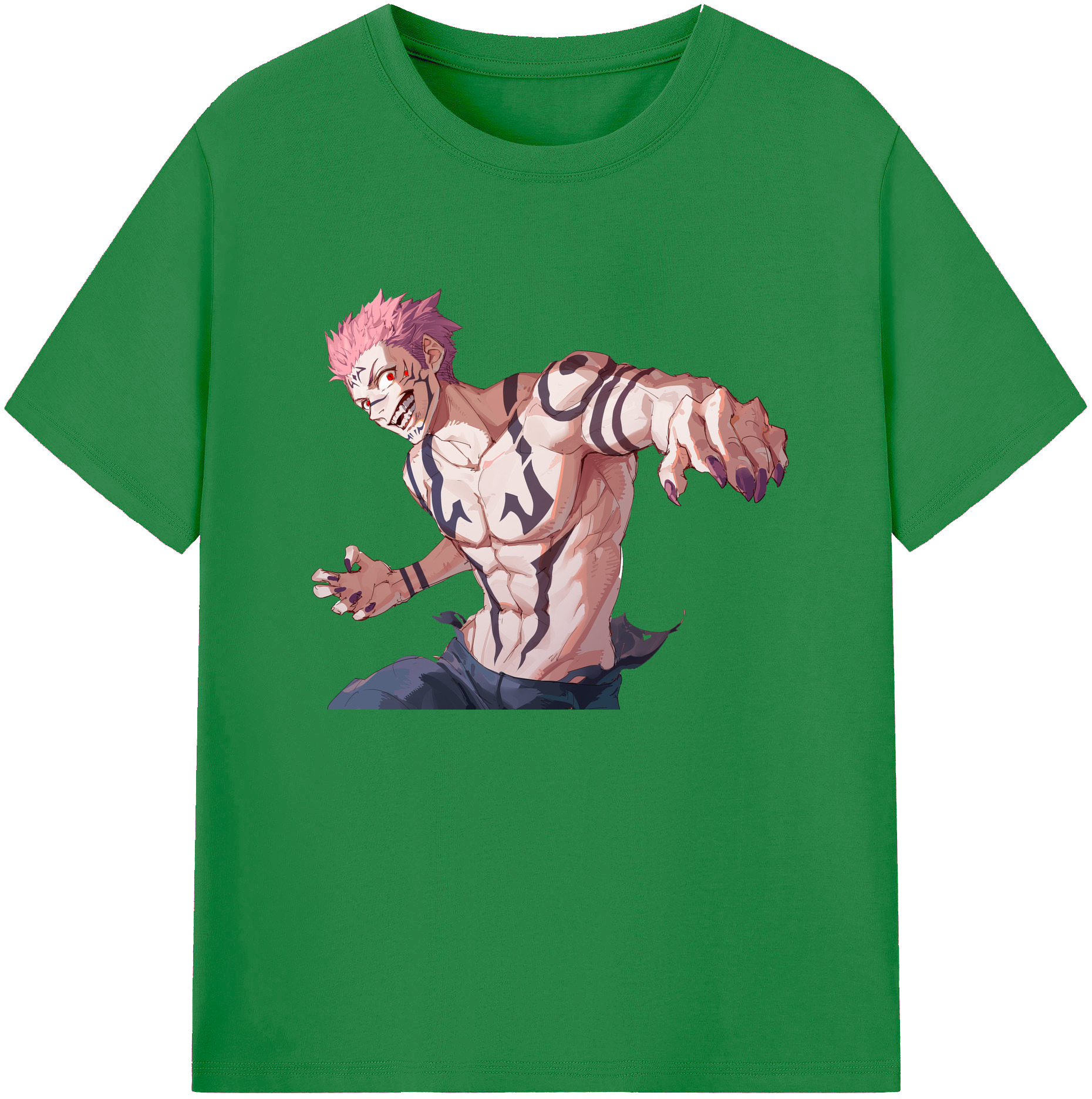 （画像用） 呪術廻戦 Jujutsu Kaisen 綿100％ メンズ半袖Tシャツ｜肌触りやわらか＆通気性