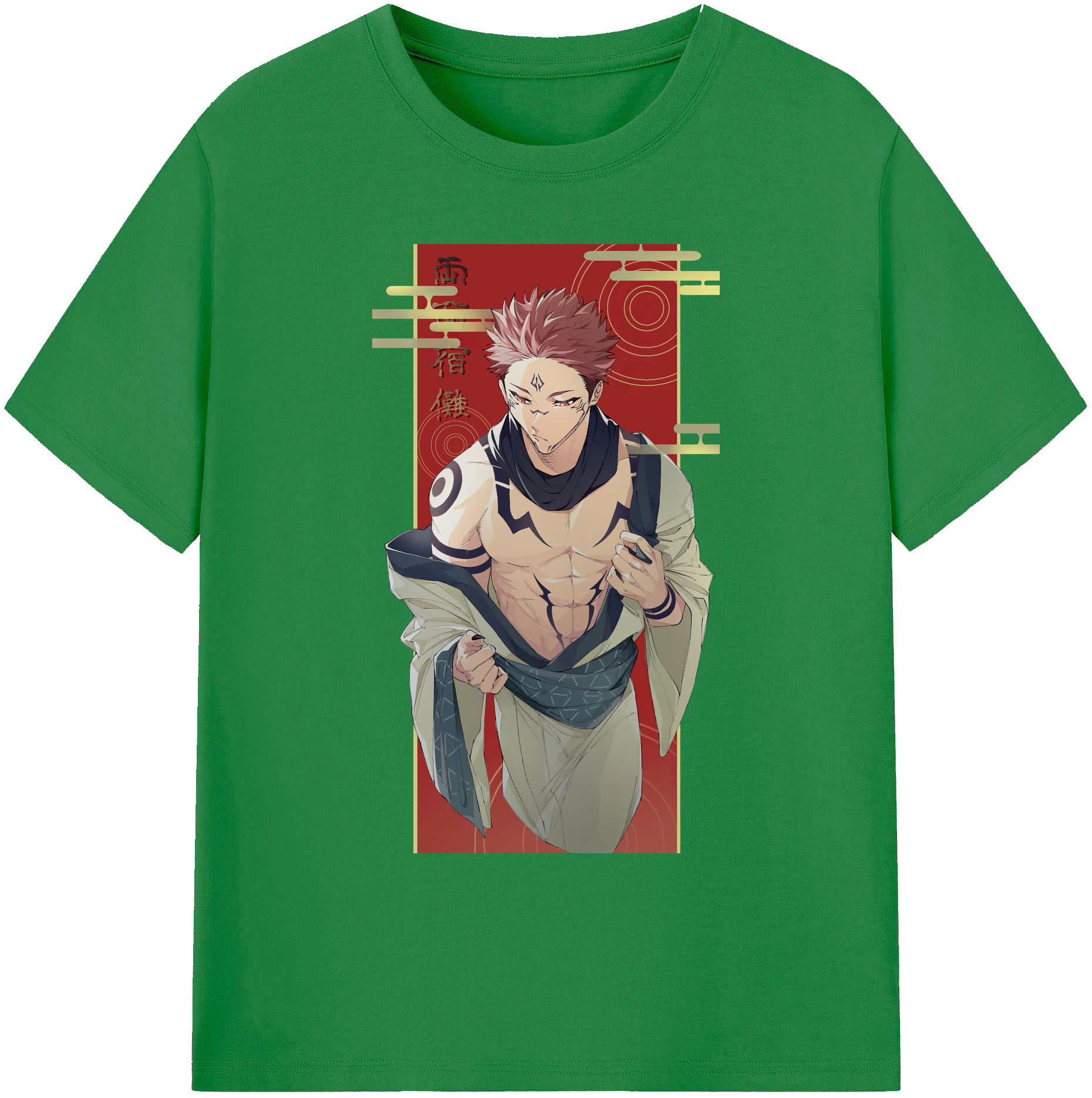 （画像用） 呪術廻戦 Jujutsu Kaisen 綿100％ メンズ半袖Tシャツ｜肌触りやわらか＆通気性