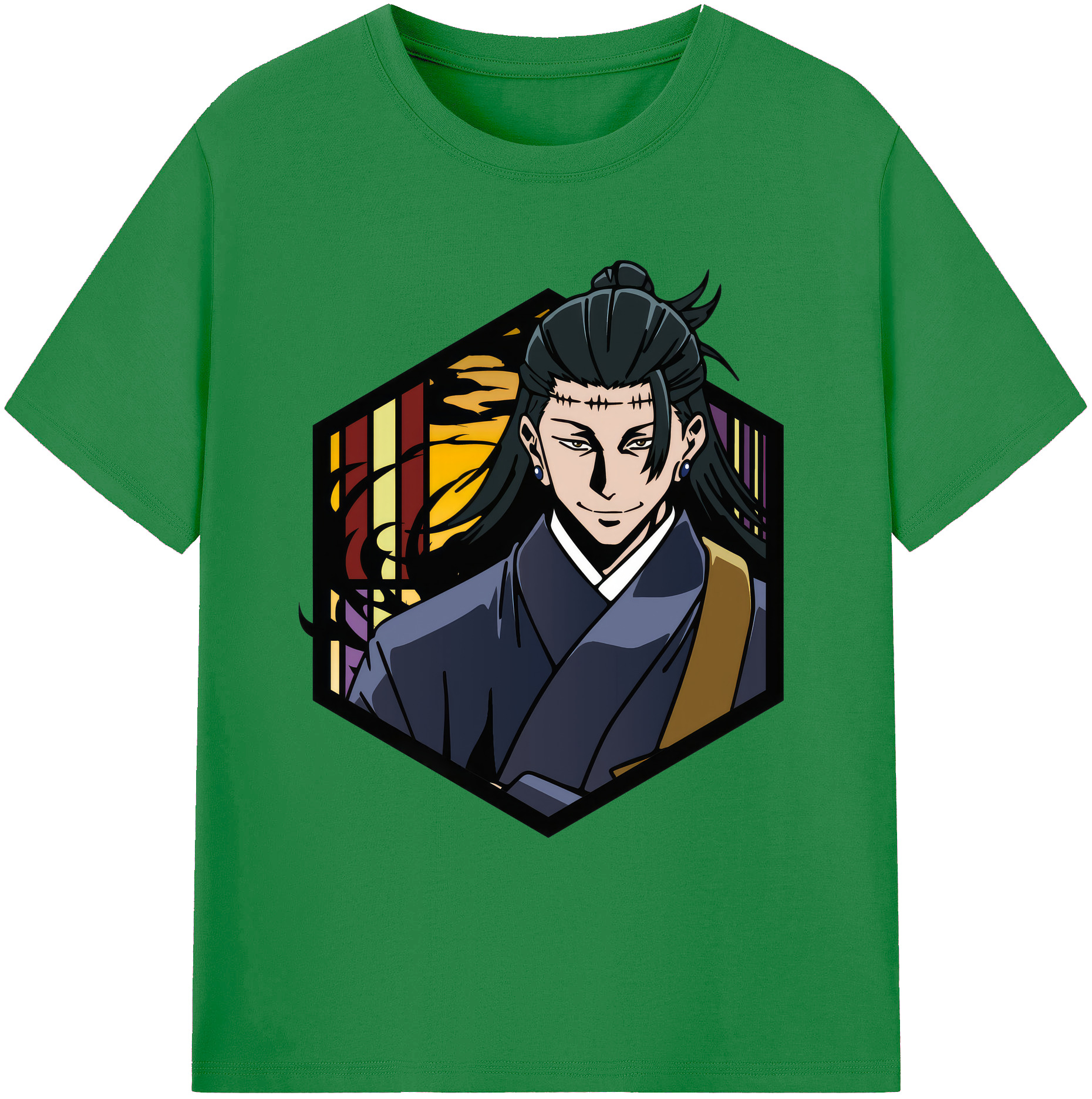 （画像用） 呪術廻戦 Jujutsu Kaisen 綿100％ メンズ半袖Tシャツ｜肌触りやわらか＆通気性