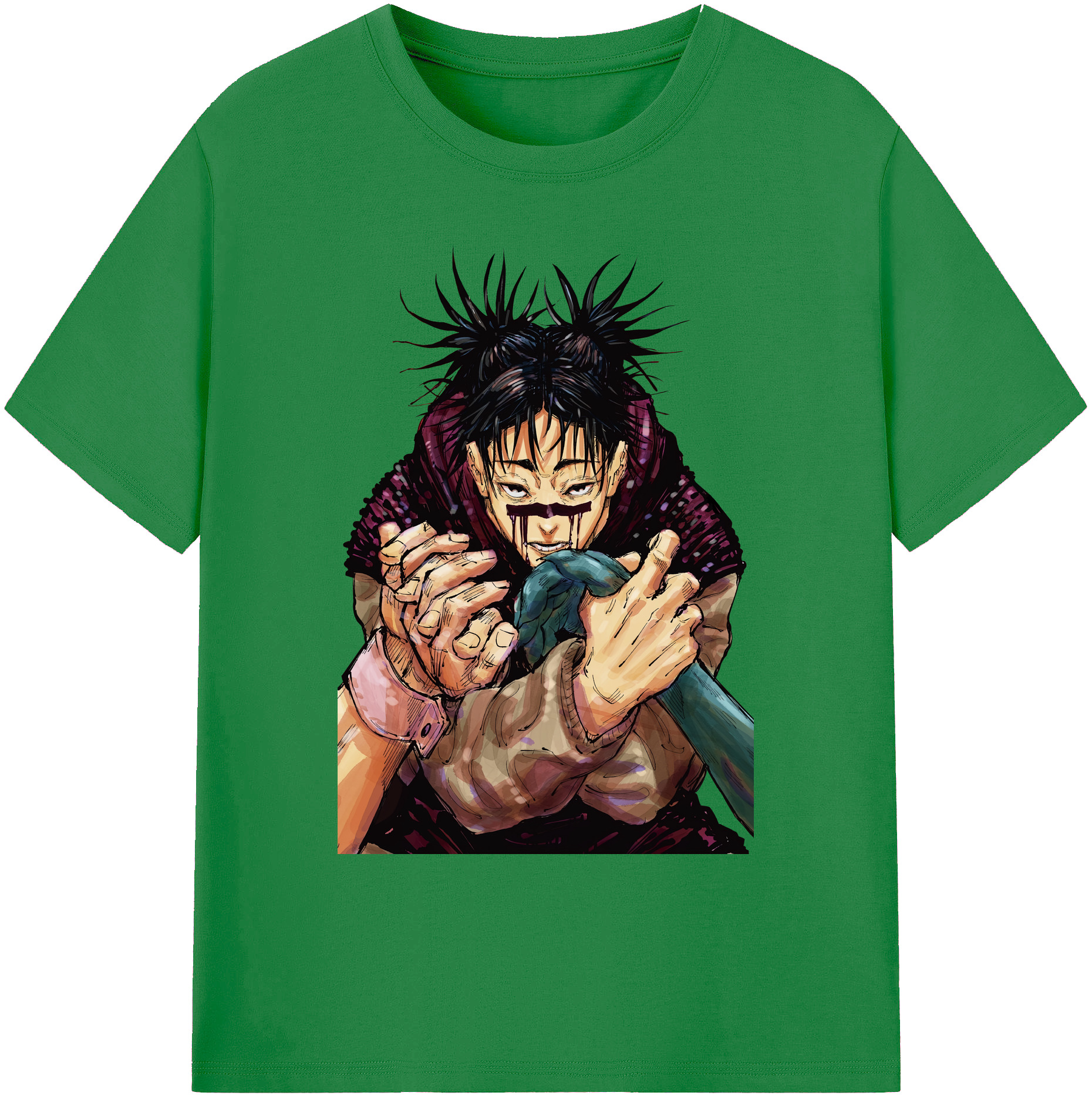 （画像用） 呪術廻戦 Jujutsu Kaisen 綿100％ メンズ半袖Tシャツ｜肌触りやわらか＆通気性
