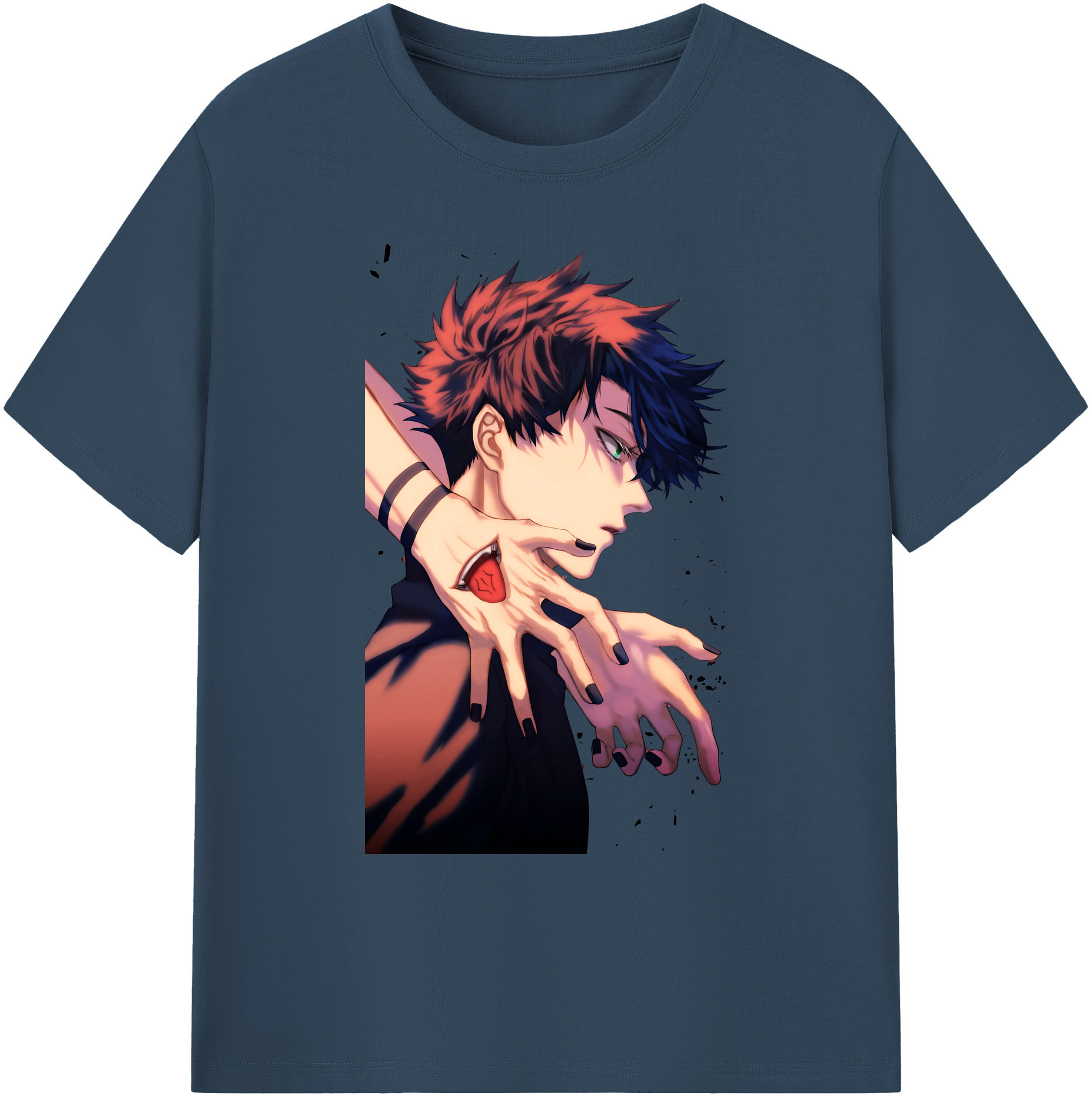 （画像用） 呪術廻戦 Jujutsu Kaisen 綿100％ メンズ半袖Tシャツ｜肌触りやわらか＆通気性