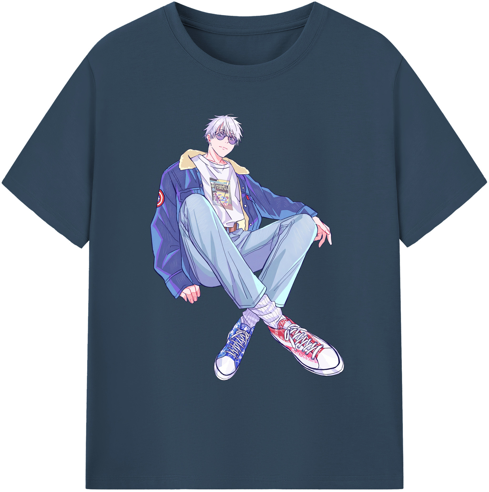 （画像用） 呪術廻戦 Jujutsu Kaisen 綿100％ メンズ半袖Tシャツ｜肌触りやわらか＆通気性
