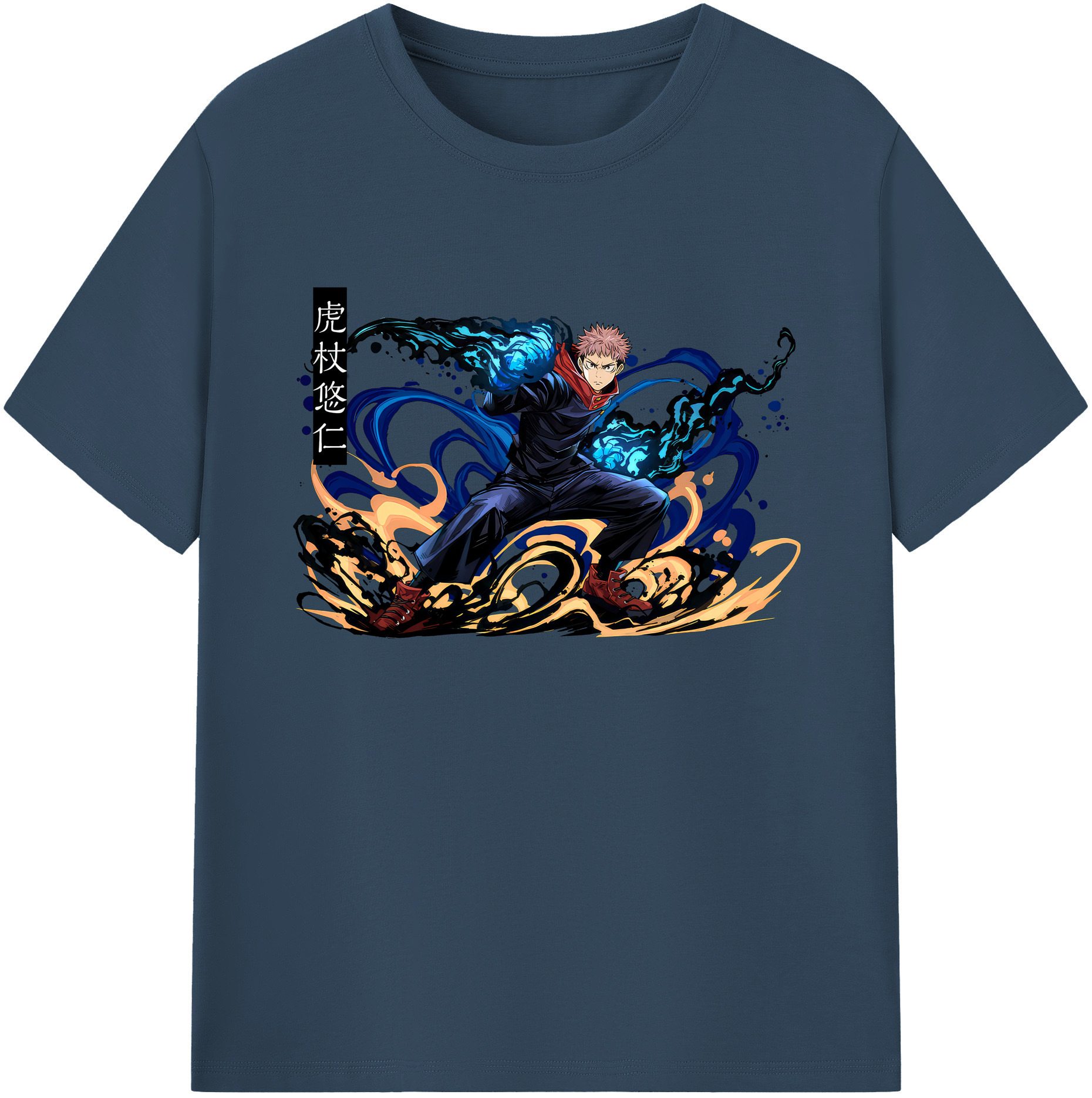 （画像用） 呪術廻戦 Jujutsu Kaisen 綿100％ メンズ半袖Tシャツ｜肌触りやわらか＆通気性
