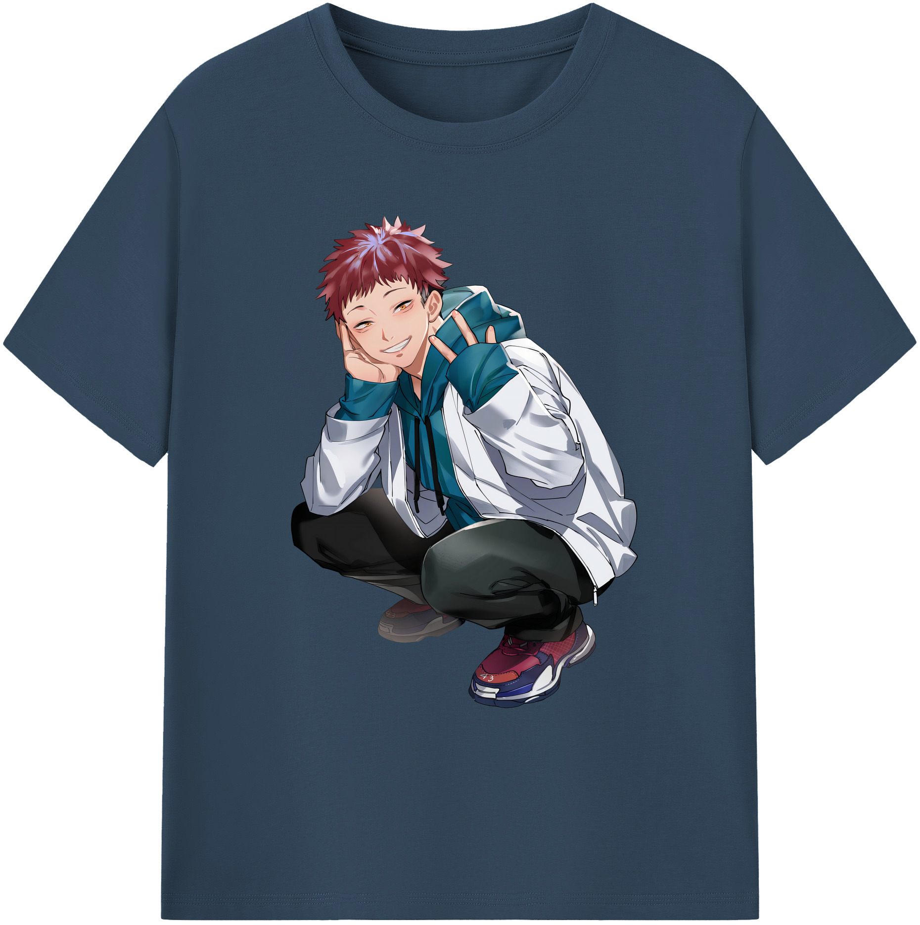 （画像用） 呪術廻戦 Jujutsu Kaisen 綿100％ メンズ半袖Tシャツ｜肌触りやわらか＆通気性