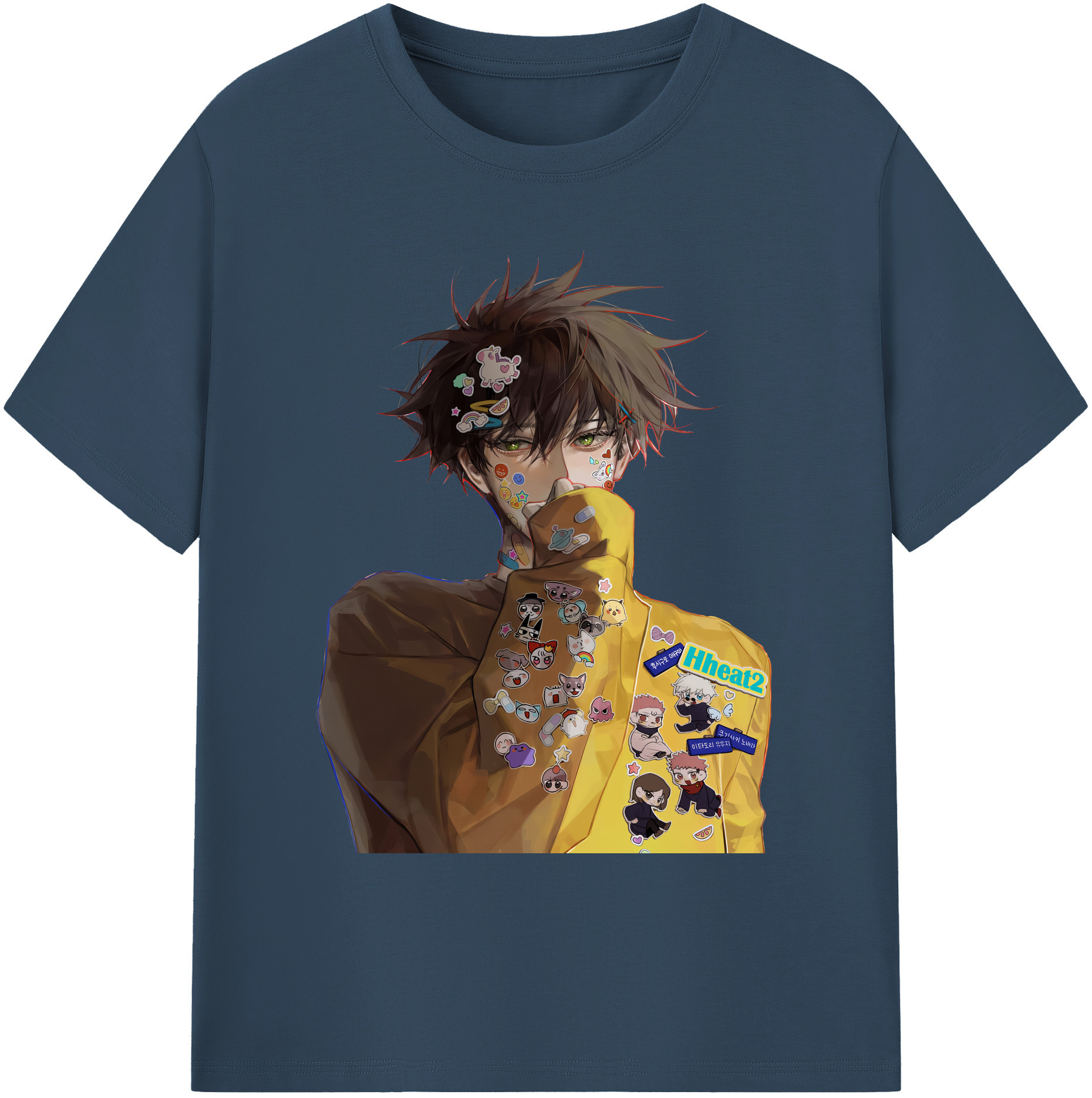 （画像用） 呪術廻戦 Jujutsu Kaisen 綿100％ メンズ半袖Tシャツ｜肌触りやわらか＆通気性