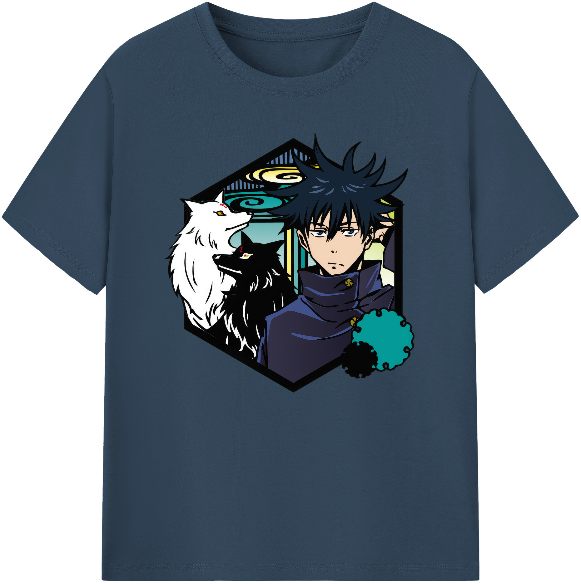 （画像用） 呪術廻戦 Jujutsu Kaisen 綿100％ メンズ半袖Tシャツ｜肌触りやわらか＆通気性