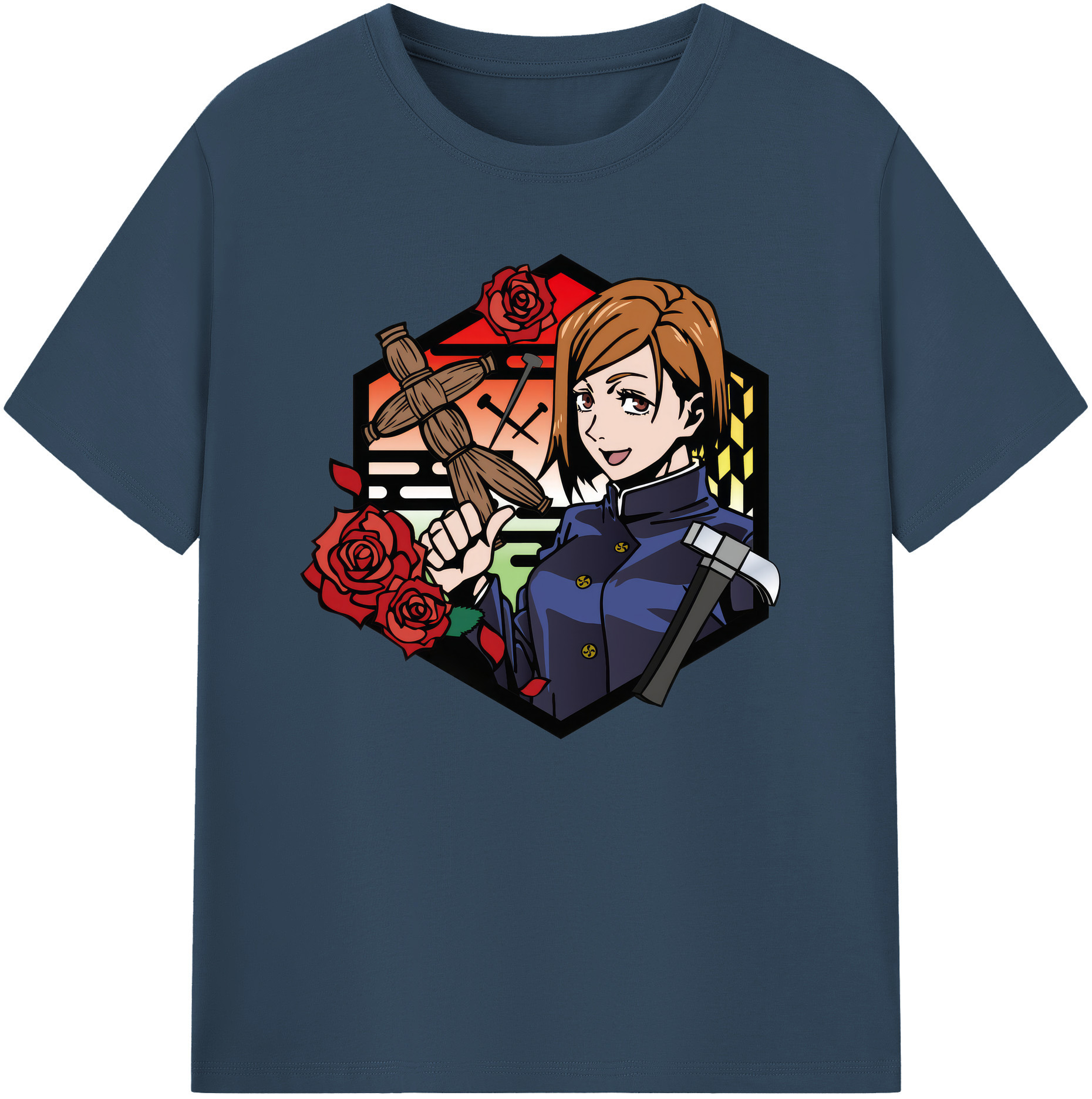 （画像用） 呪術廻戦 Jujutsu Kaisen 綿100％ メンズ半袖Tシャツ｜肌触りやわらか＆通気性