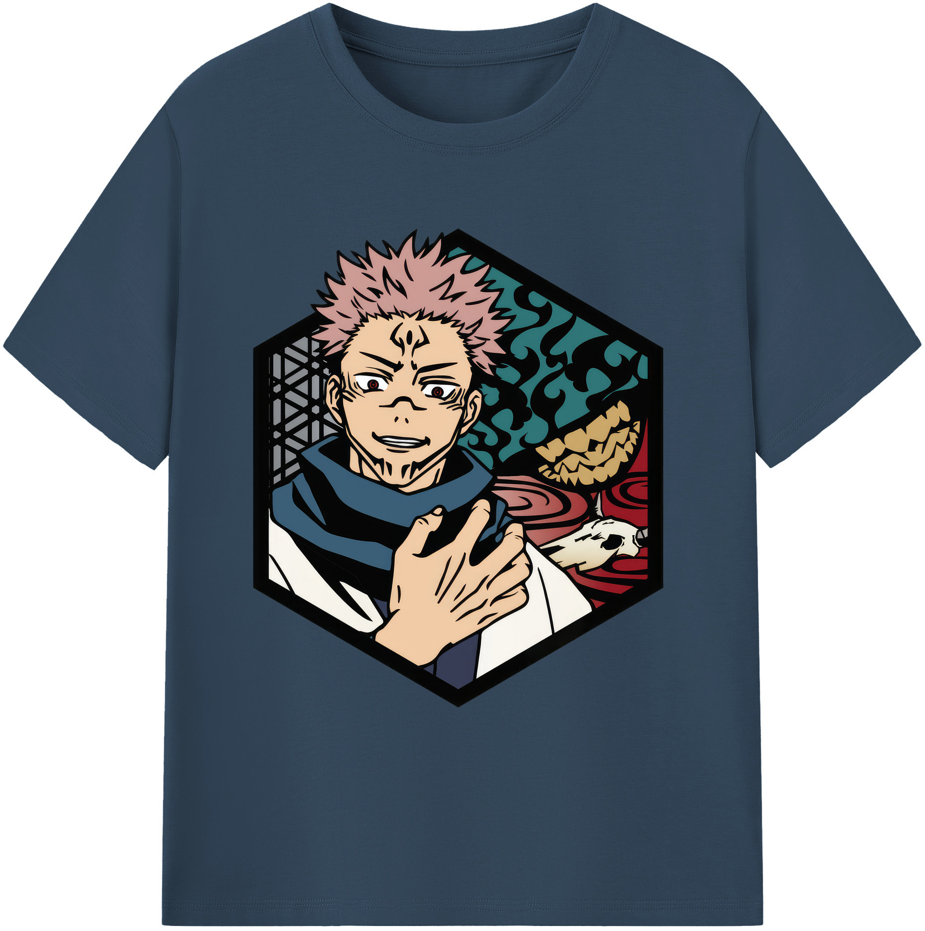 （画像用） 呪術廻戦 Jujutsu Kaisen 綿100％ メンズ半袖Tシャツ｜肌触りやわらか＆通気性