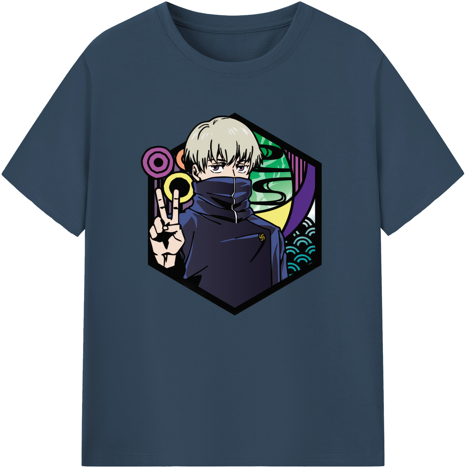（画像用） 呪術廻戦 Jujutsu Kaisen 綿100％ メンズ半袖Tシャツ｜肌触りやわらか＆通気性