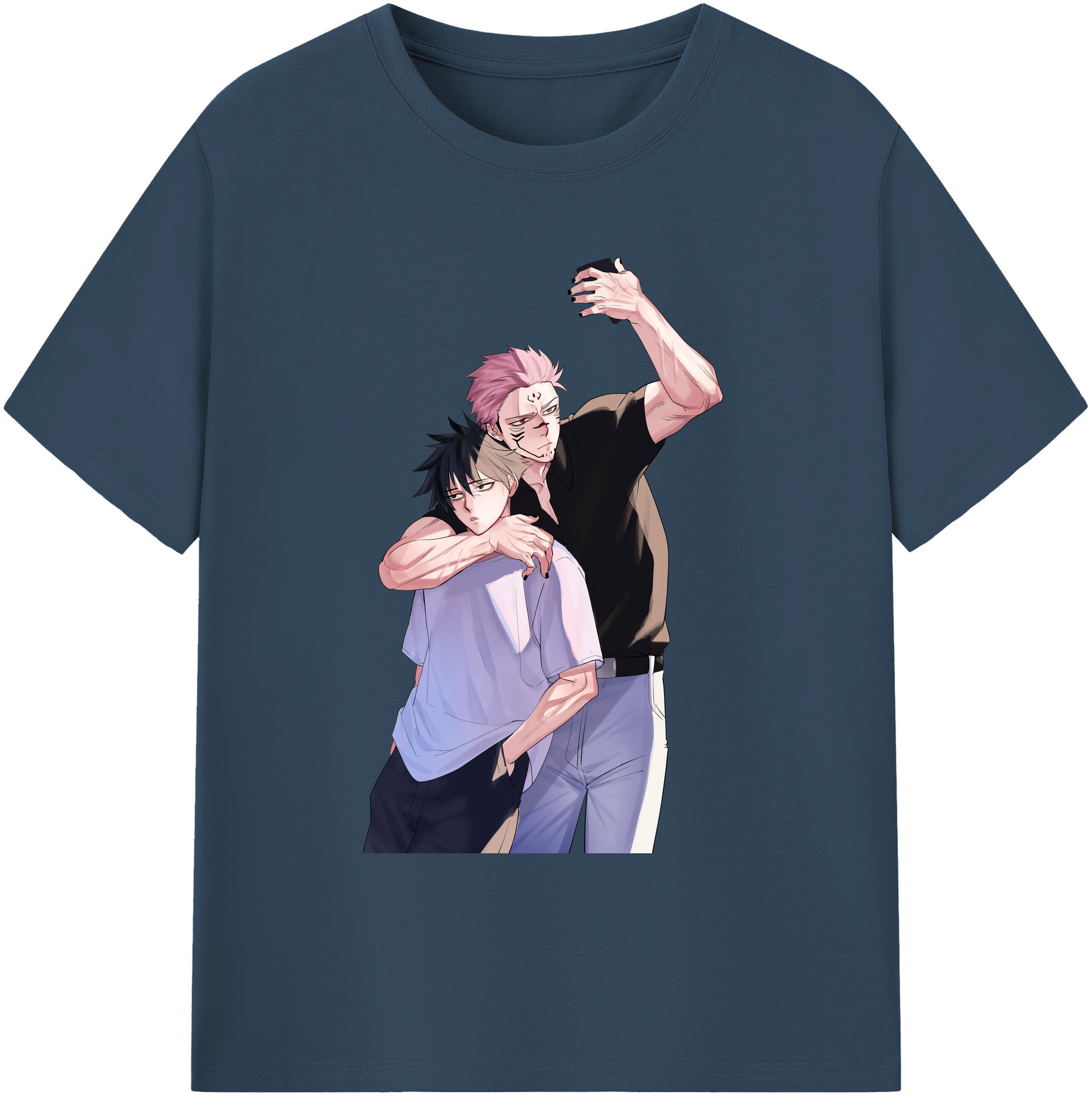（画像用） 呪術廻戦 Jujutsu Kaisen 綿100％ メンズ半袖Tシャツ｜肌触りやわらか＆通気性